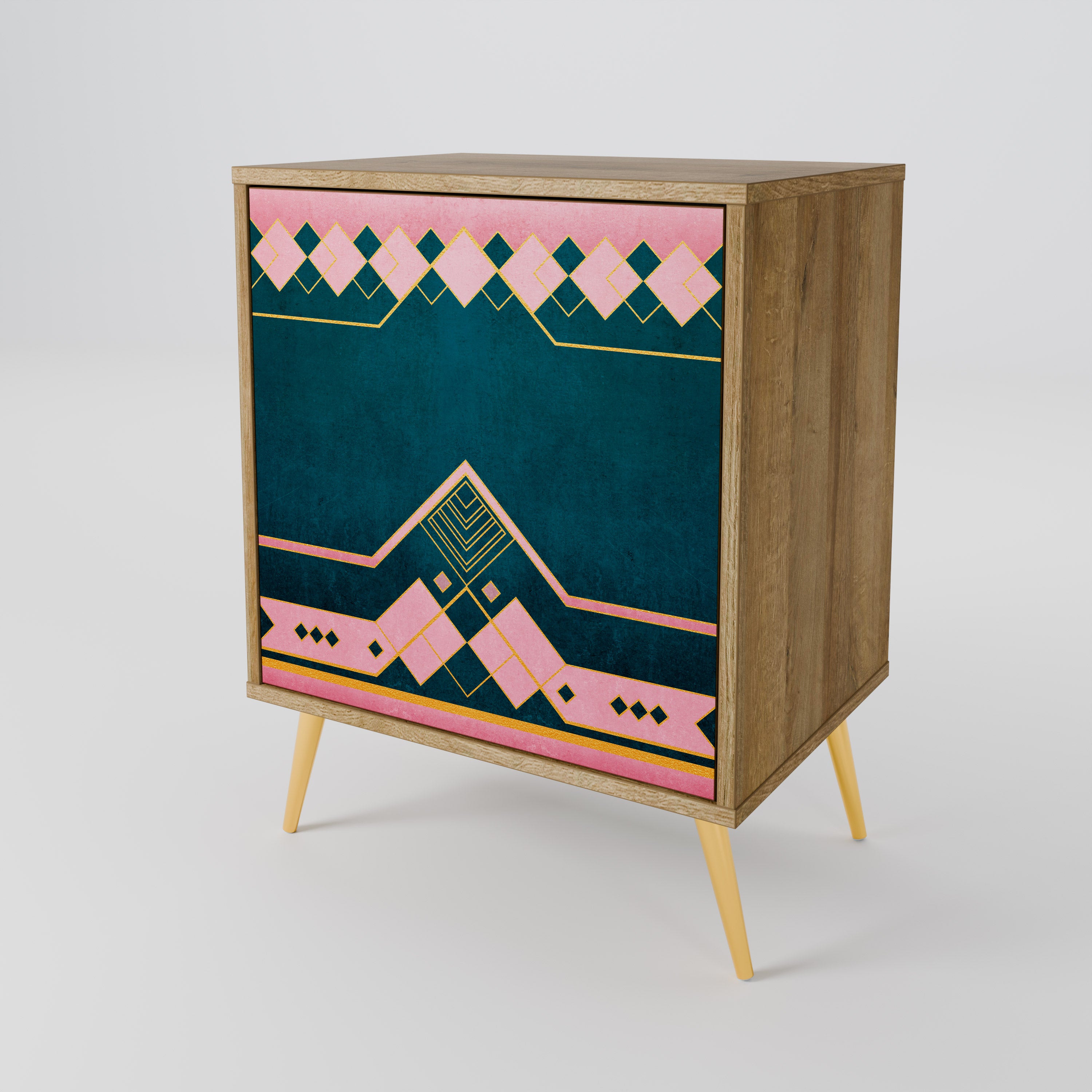 ROYAL COMPOSITION 1-Door Sideboard in Oak Effect