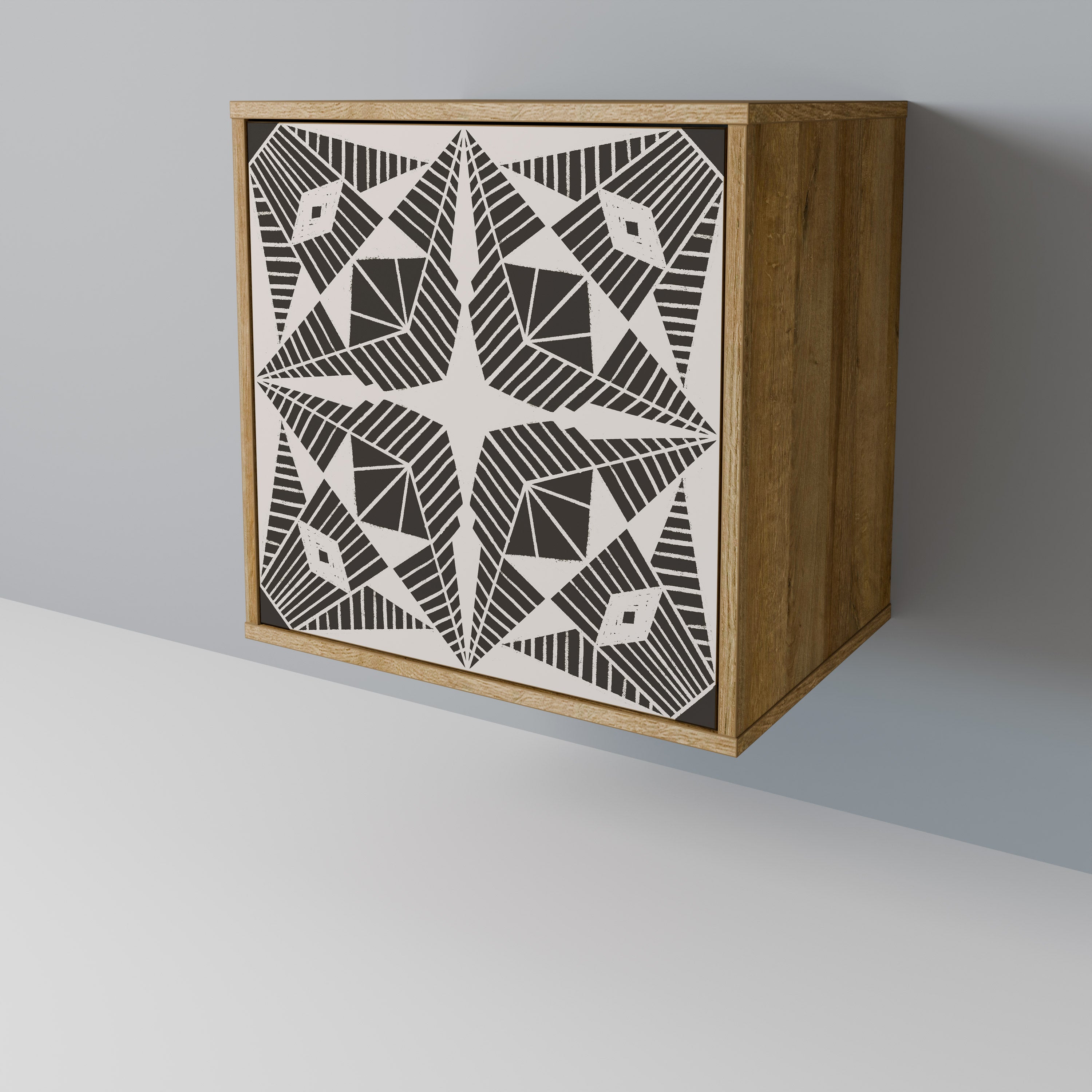 MONOCHROME NEXUS 1-Door Sideboard in Oak Effect