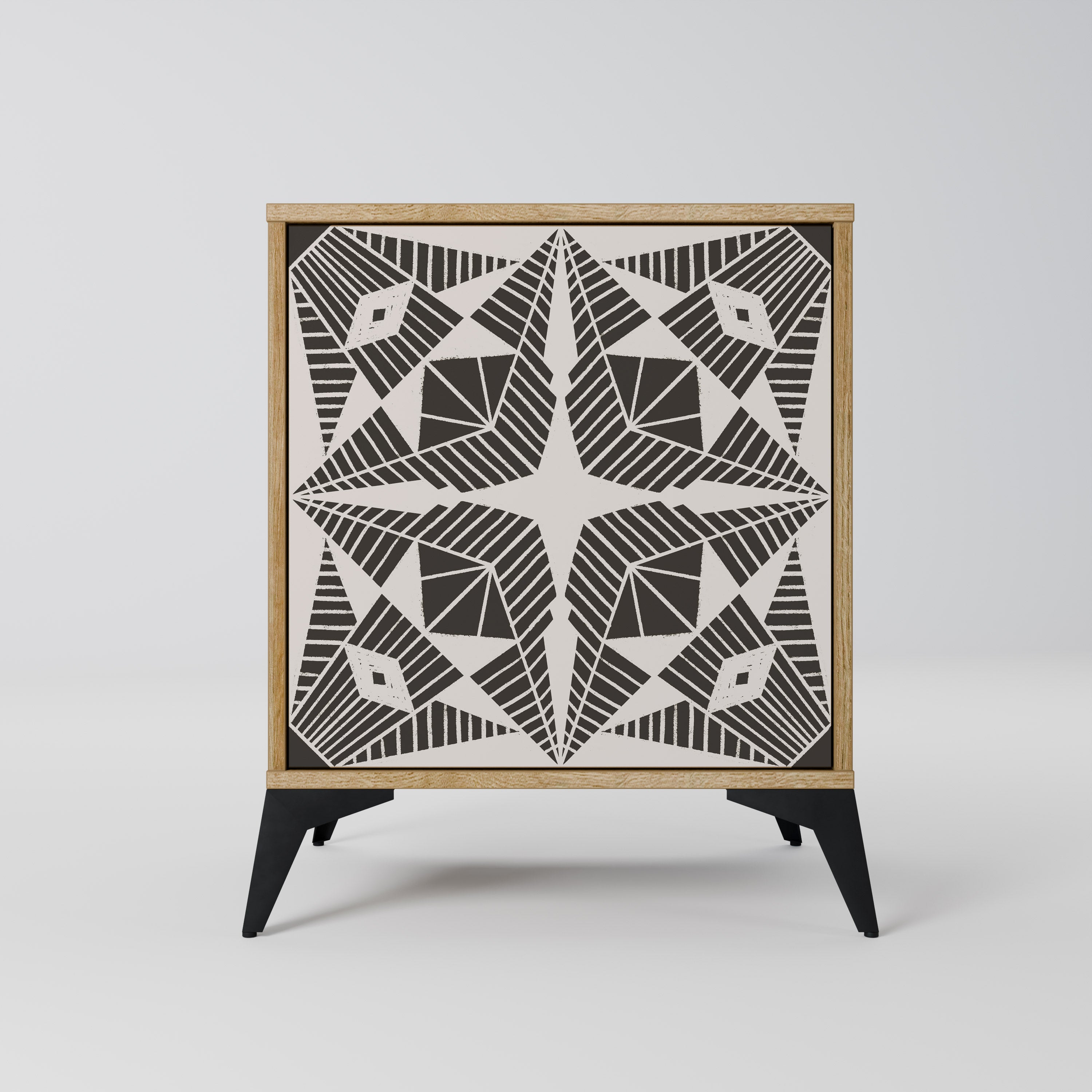 MONOCHROME NEXUS 1-Door Sideboard in Oak Effect