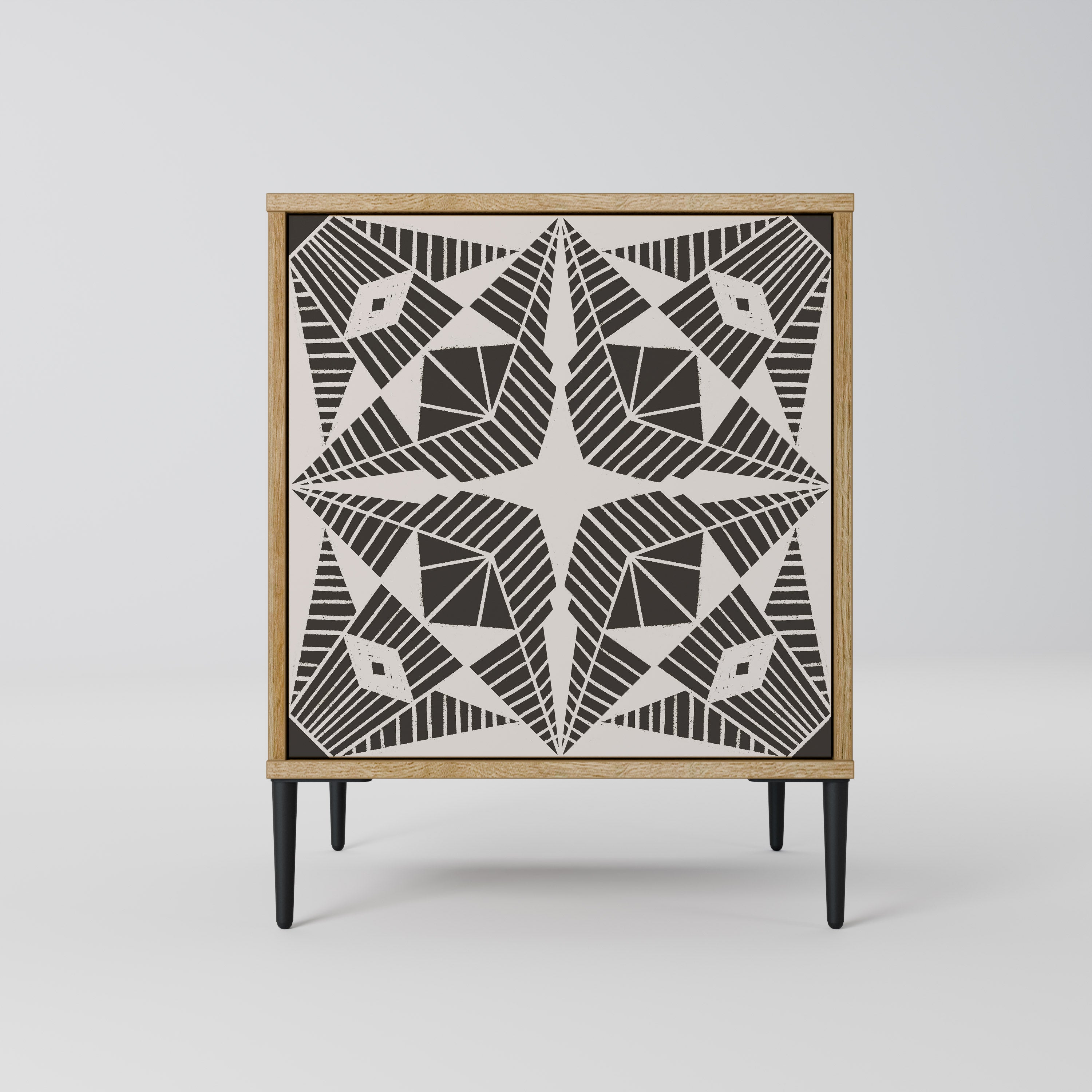 MONOCHROME NEXUS 1-Door Sideboard in Oak Effect