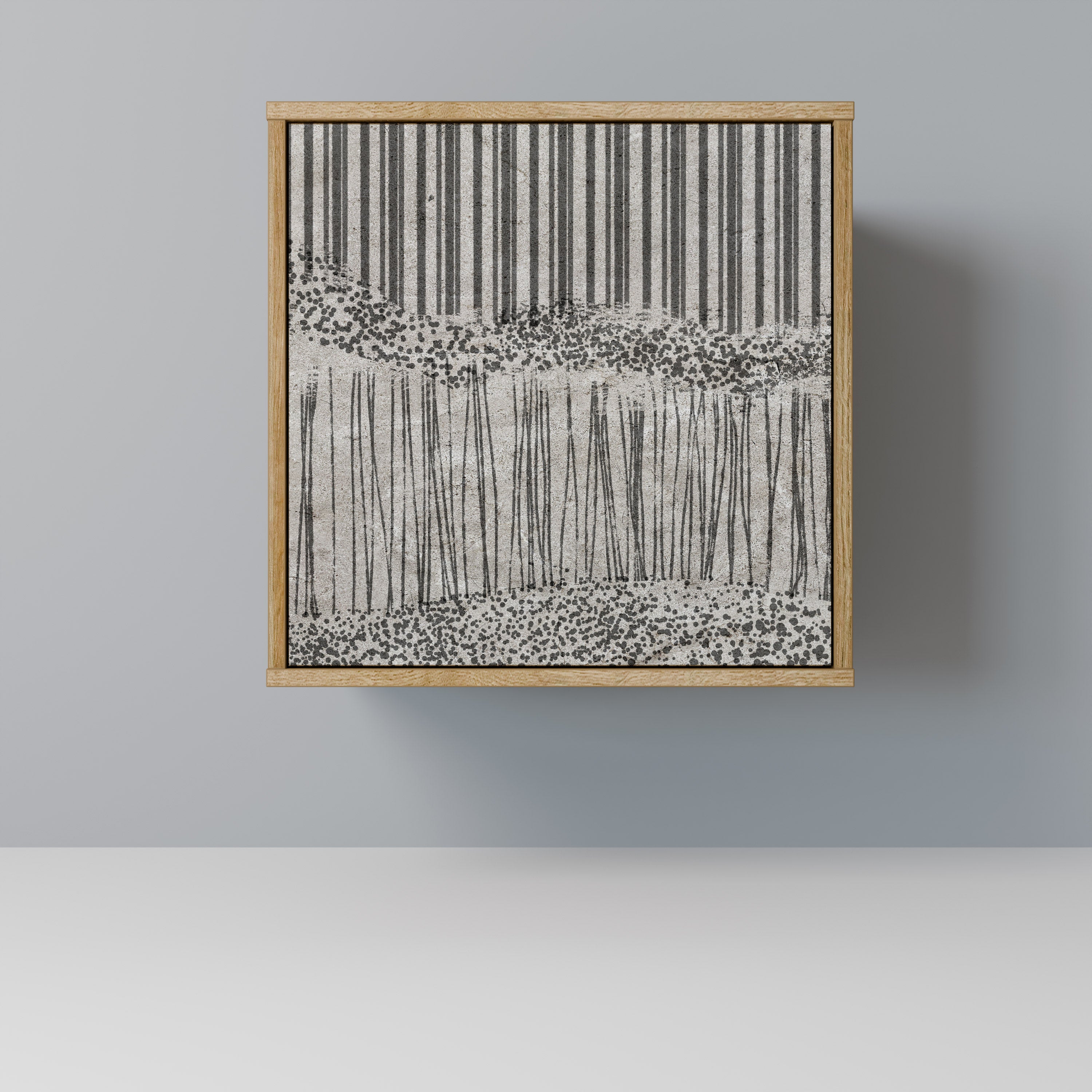 GRAIN LINES 1-Door Sideboard in Oak Effect