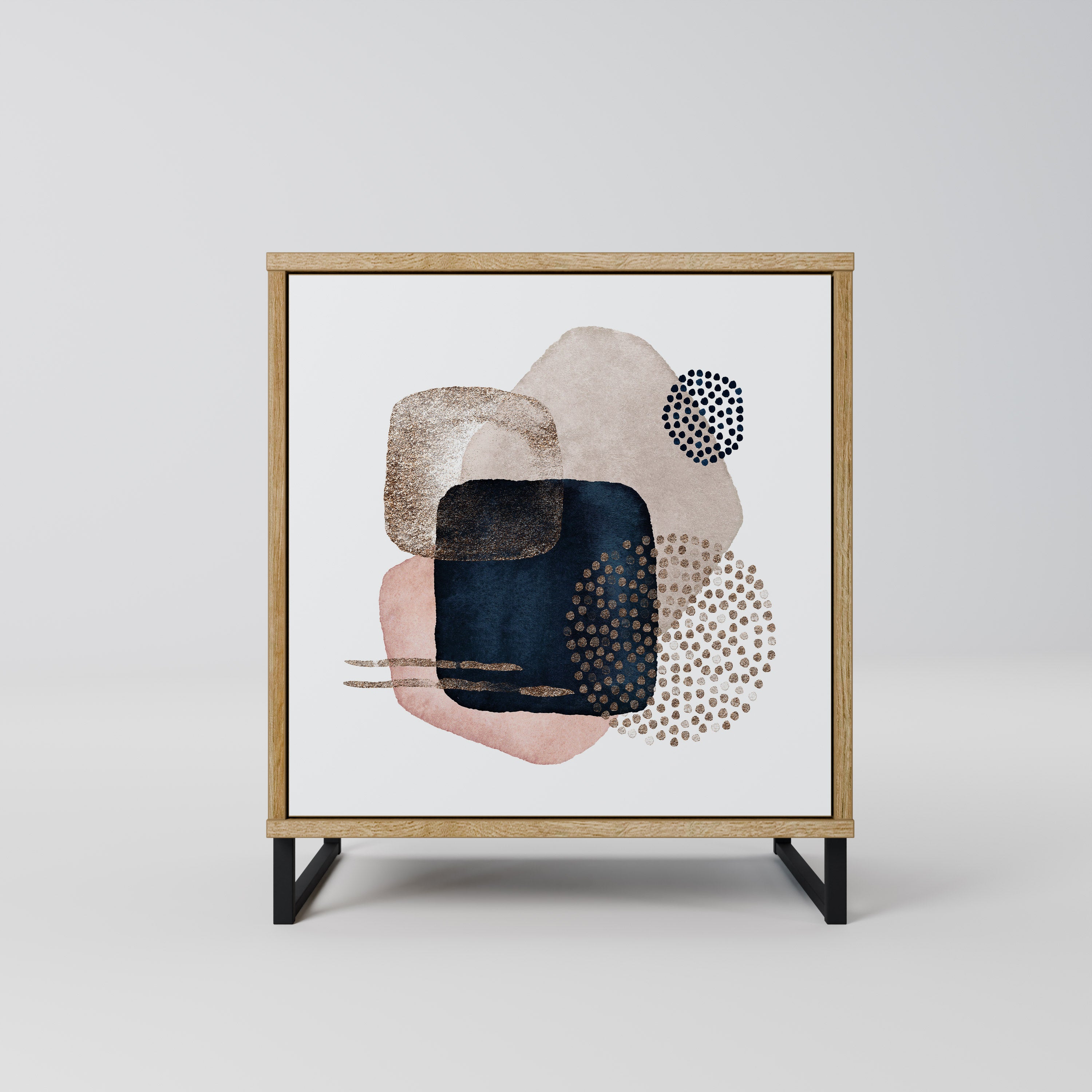 COLORFUL SHAPES 1-Door Sideboard in Oak Effect