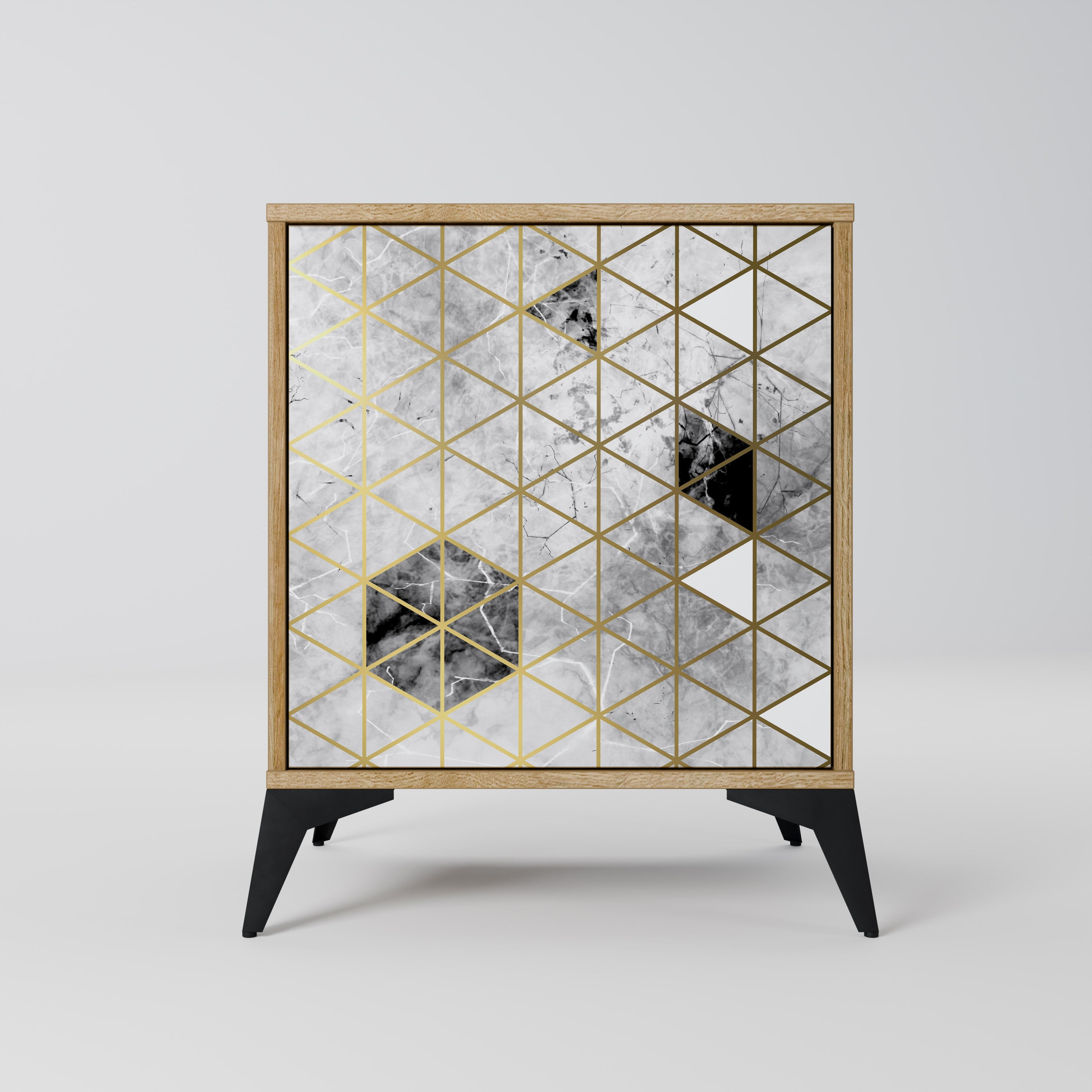 ASHEN ARIA 1-Door Sideboard in Oak Effect