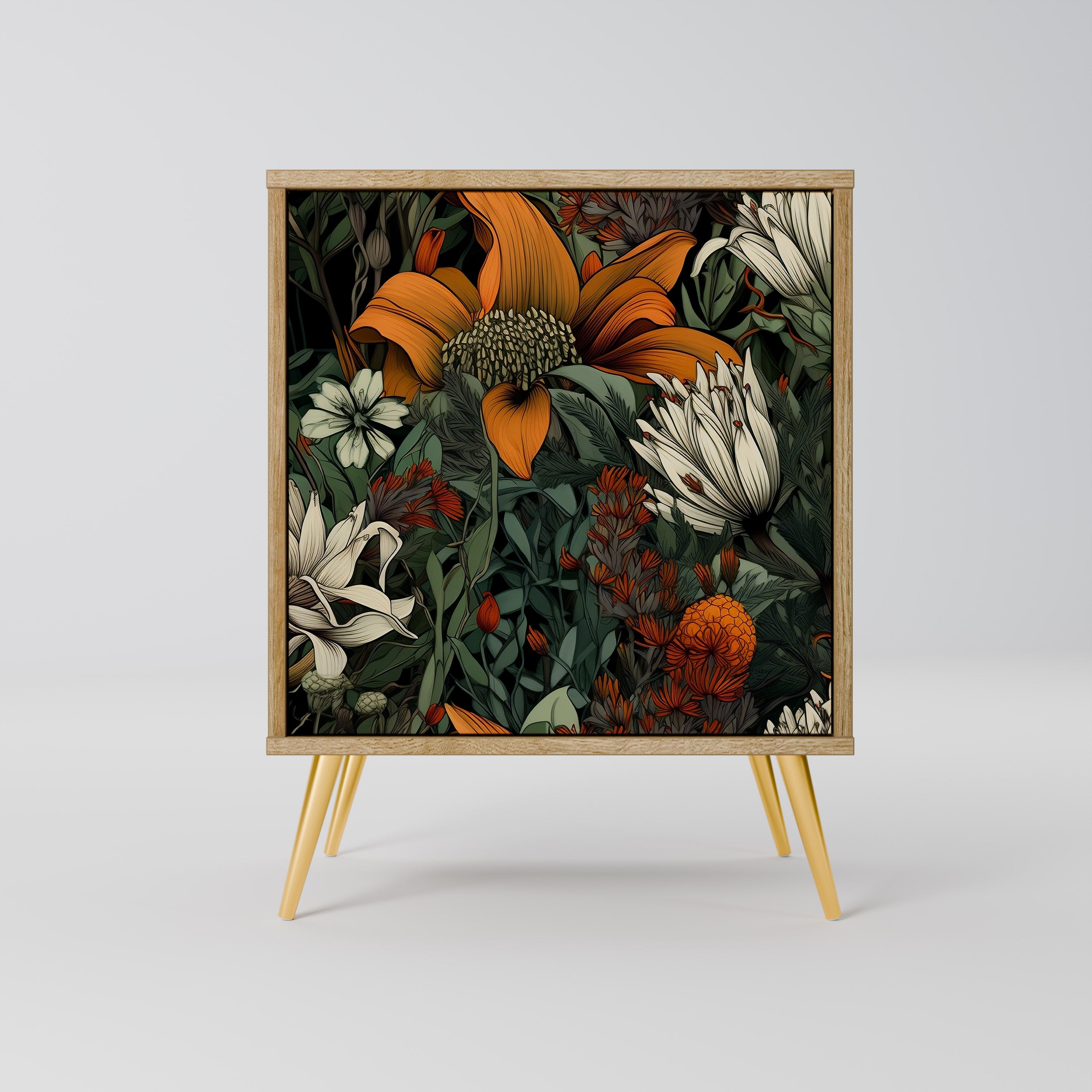 MIDNIGHT SPROUT 1-Door Sideboard in Oak Effect