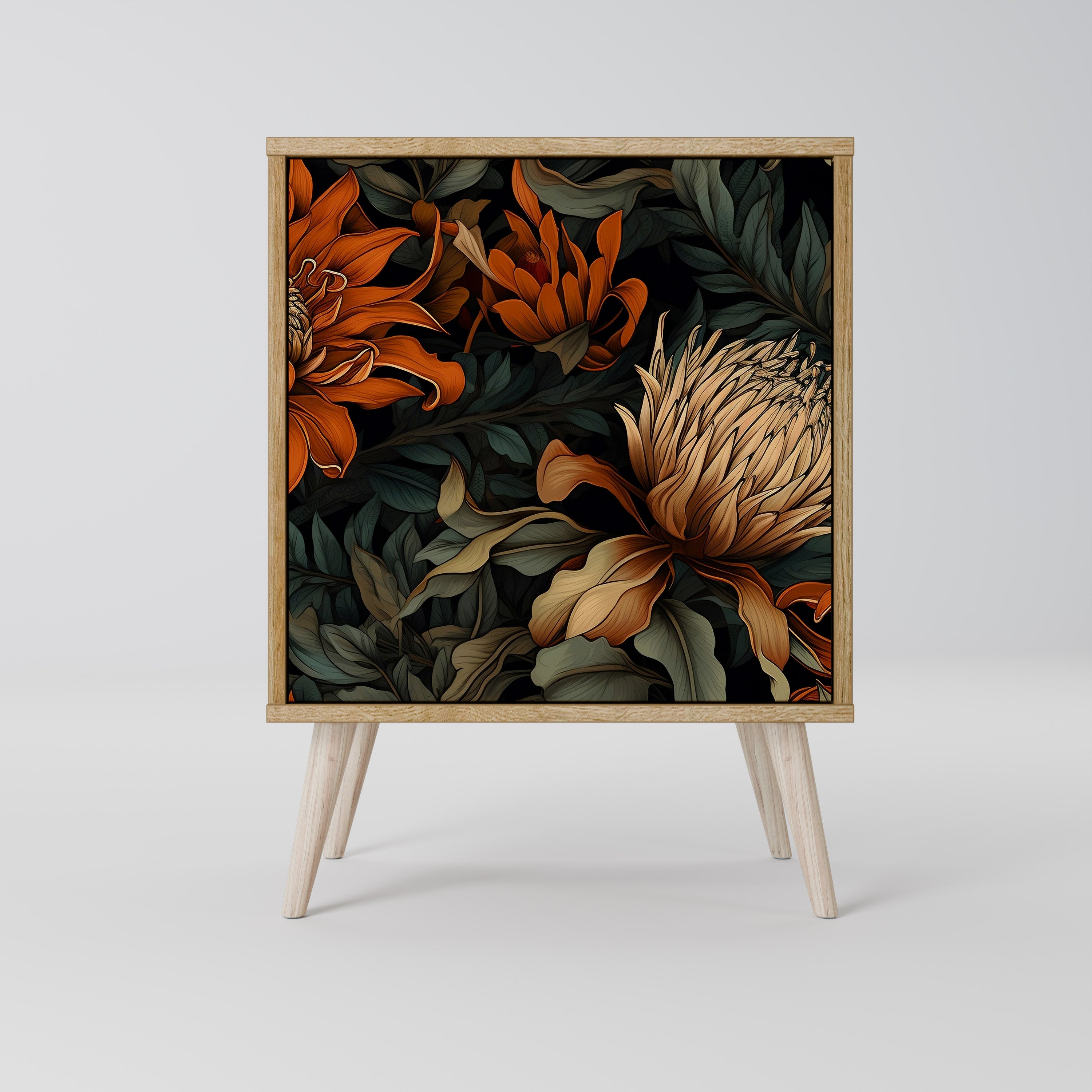 DAWN BLOOM 1-Door Sideboard in Oak Effect