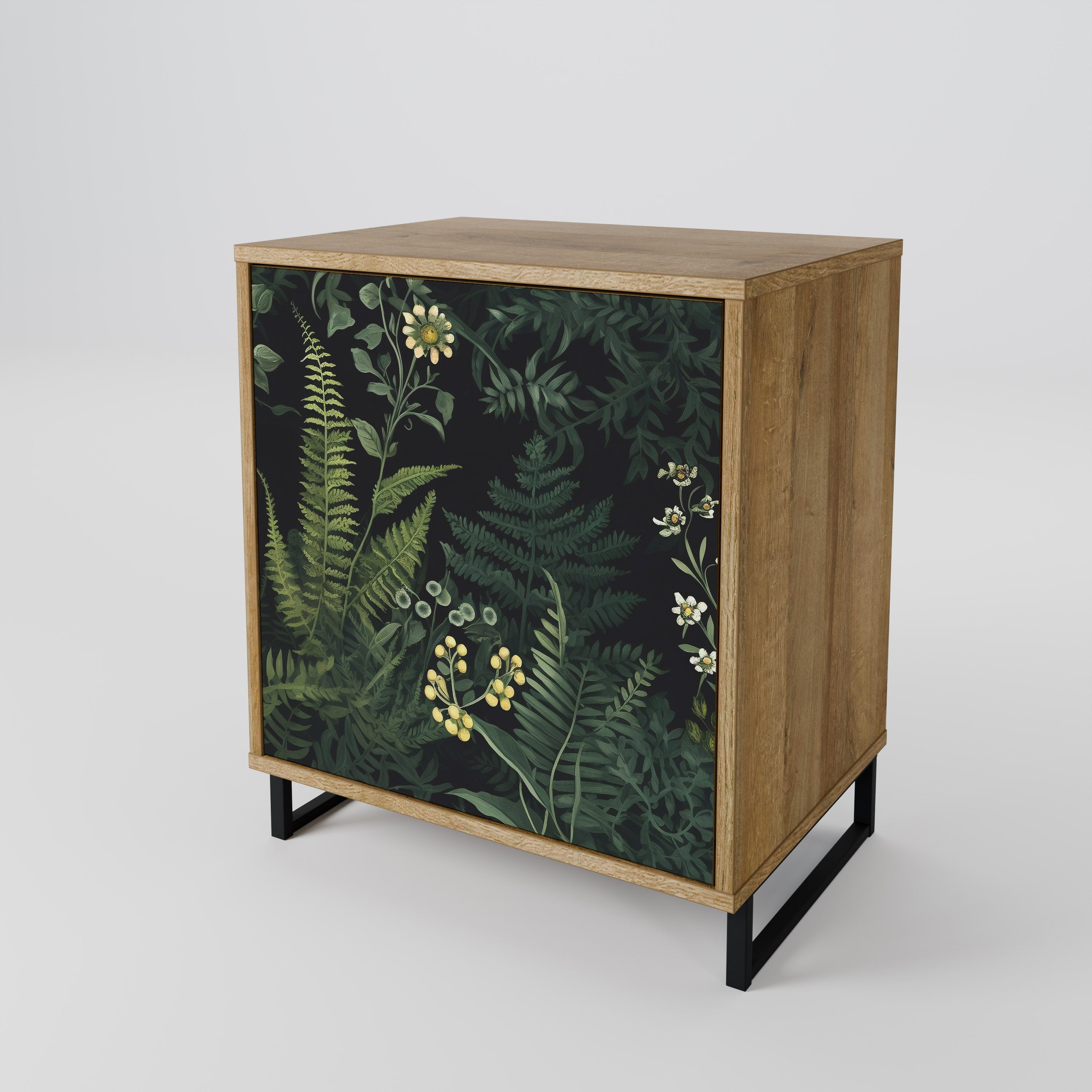 FERN FLOWERS 1-Door Sideboard in Oak Effect