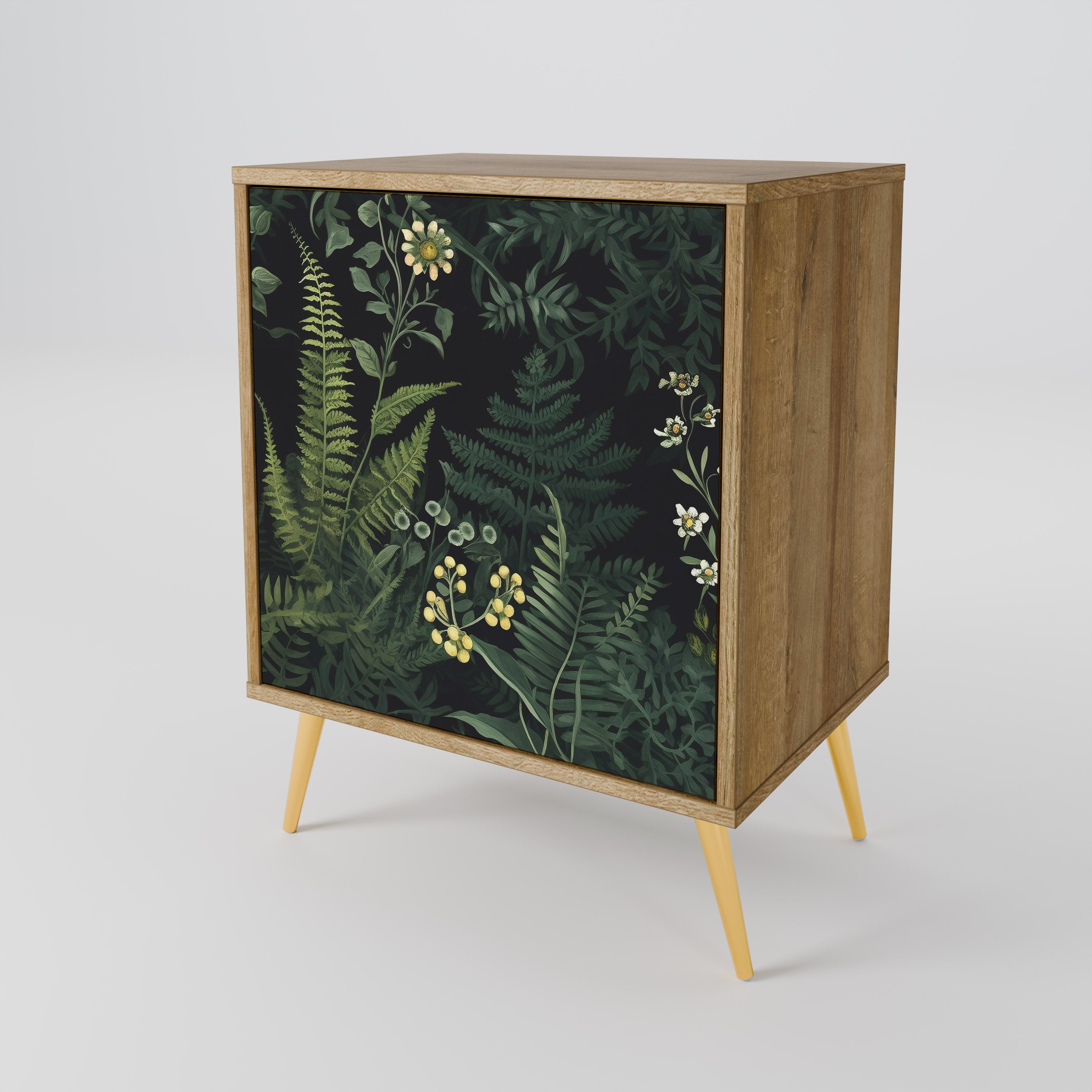 FERN FLOWERS 1-Door Sideboard in Oak Effect
