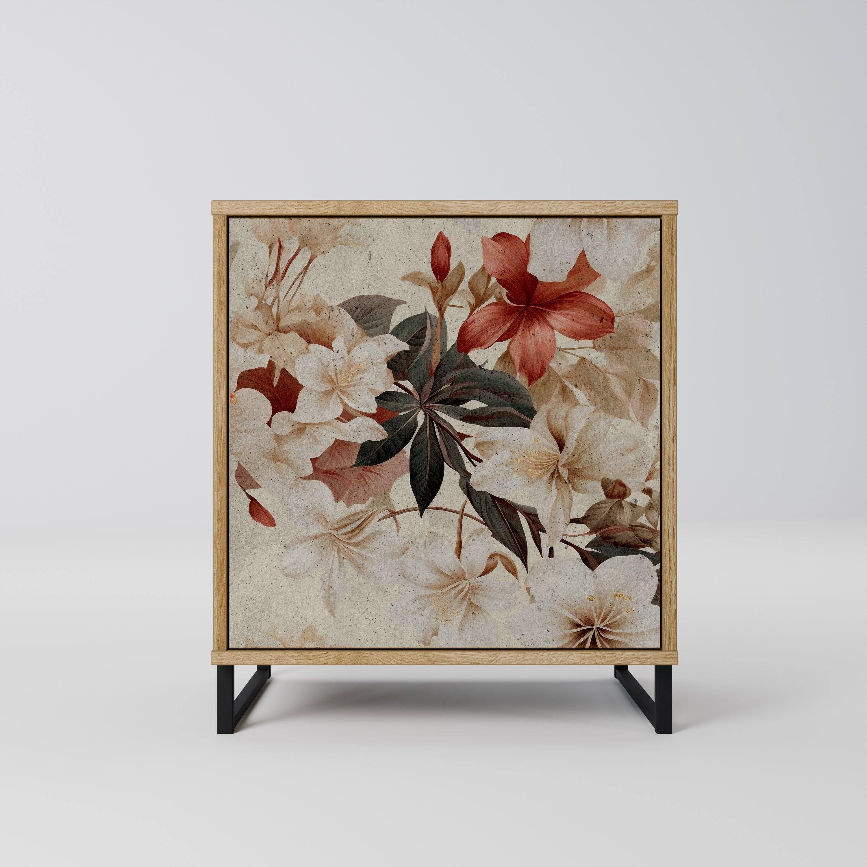 PETAL HARMONY 1-Door Sideboard in Oak Effect