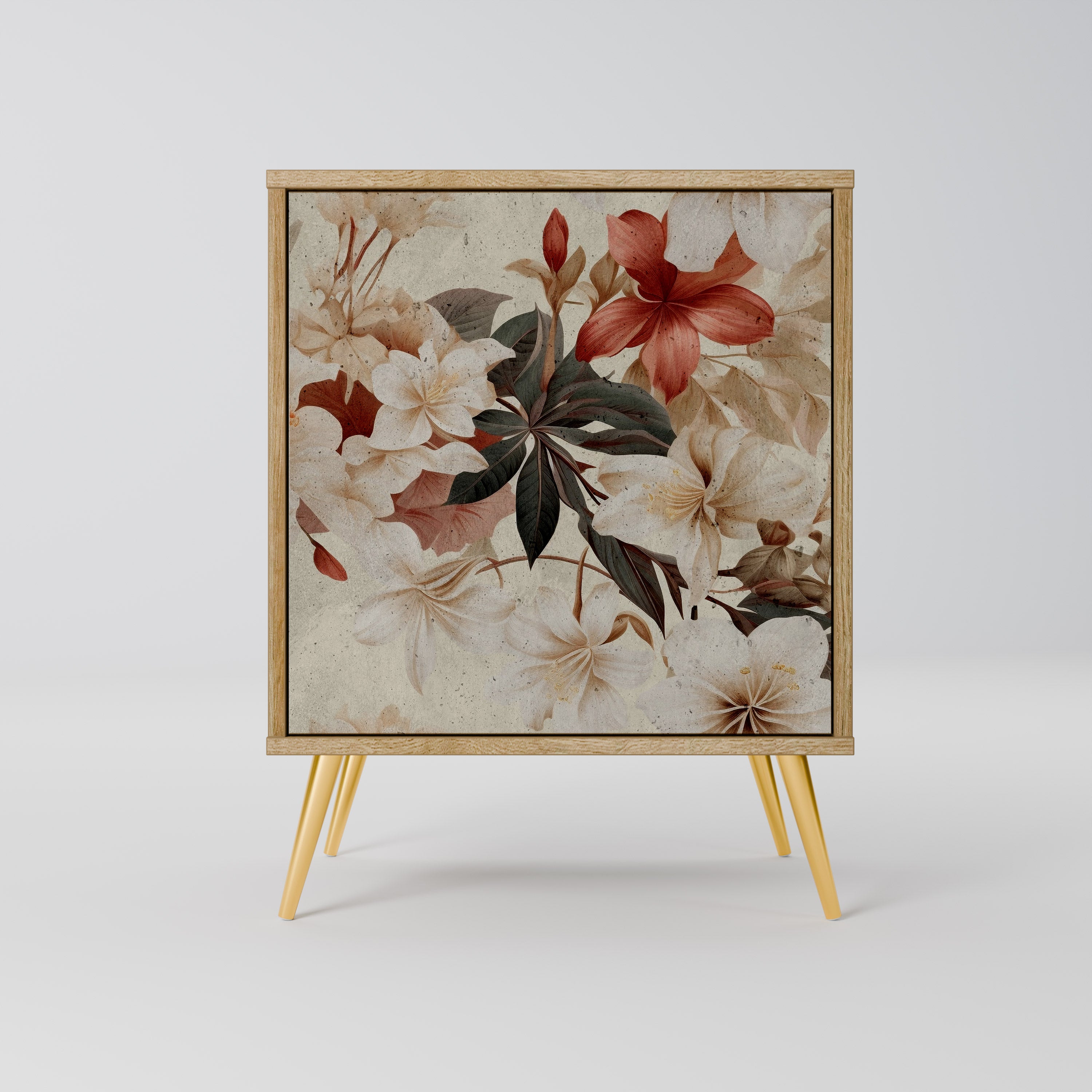 PETAL HARMONY 1-Door Sideboard in Oak Effect