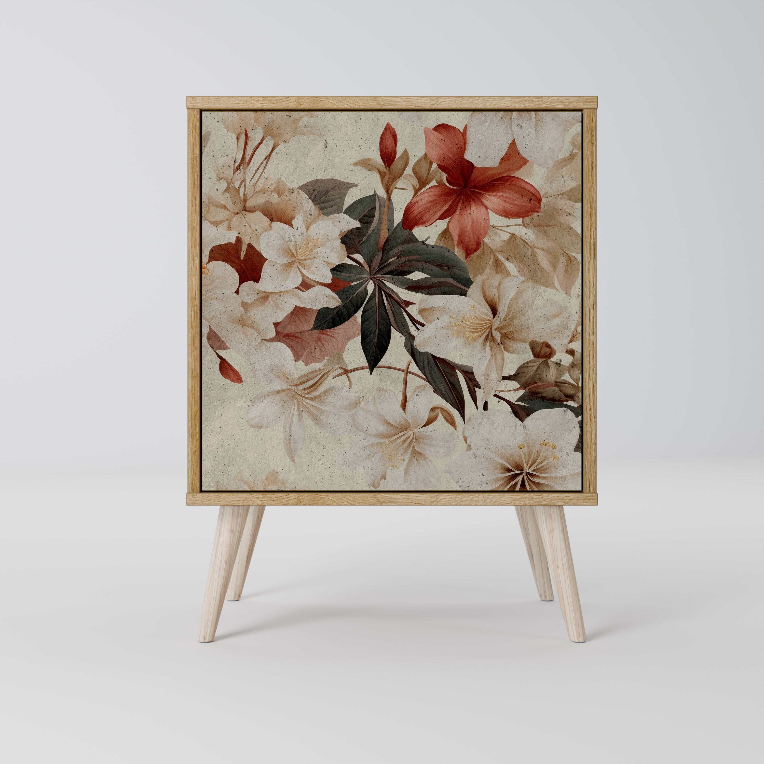 PETAL HARMONY 1-Door Sideboard in Oak Effect