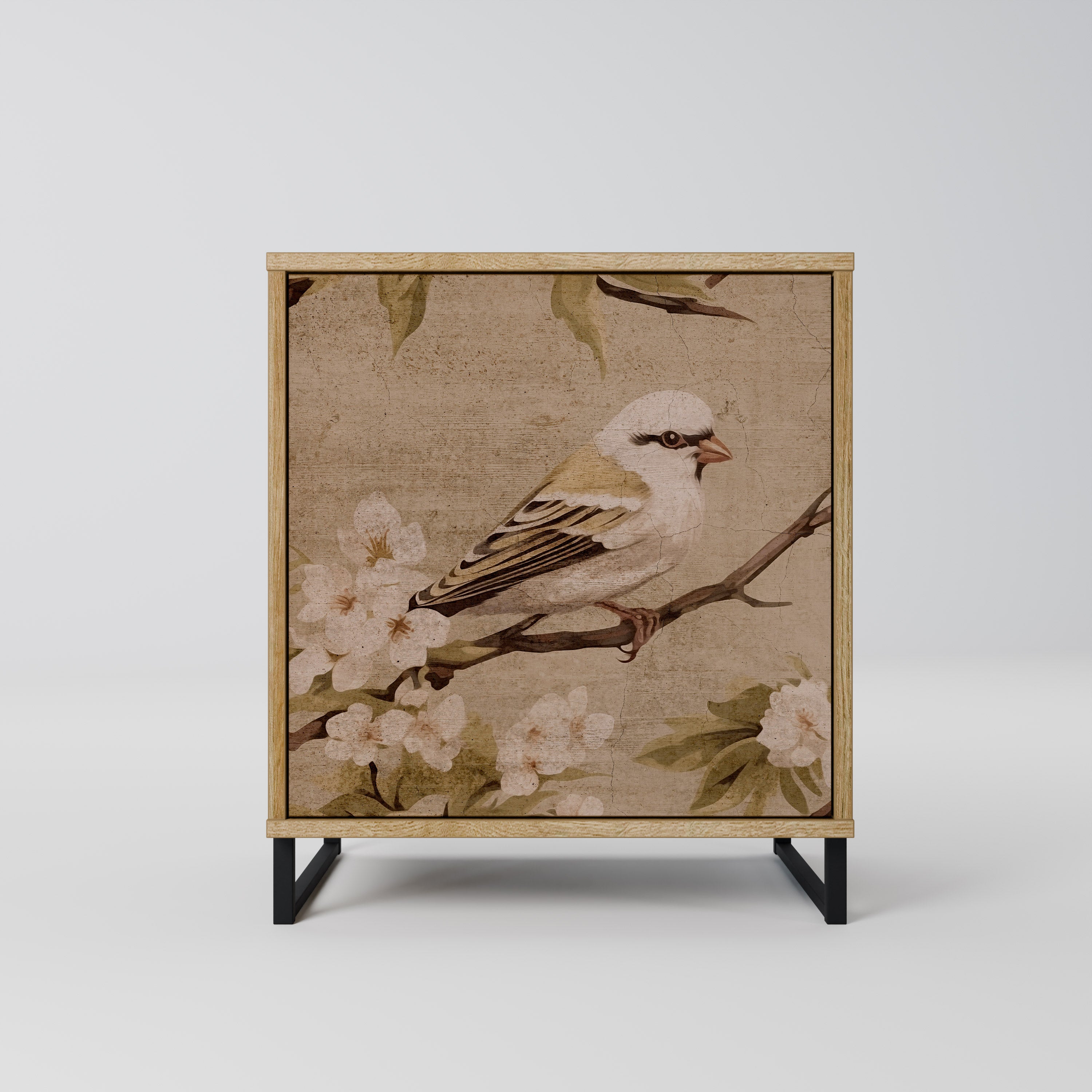 PETAL DISTINGUISH 1-Door Sideboard in Oak Effect