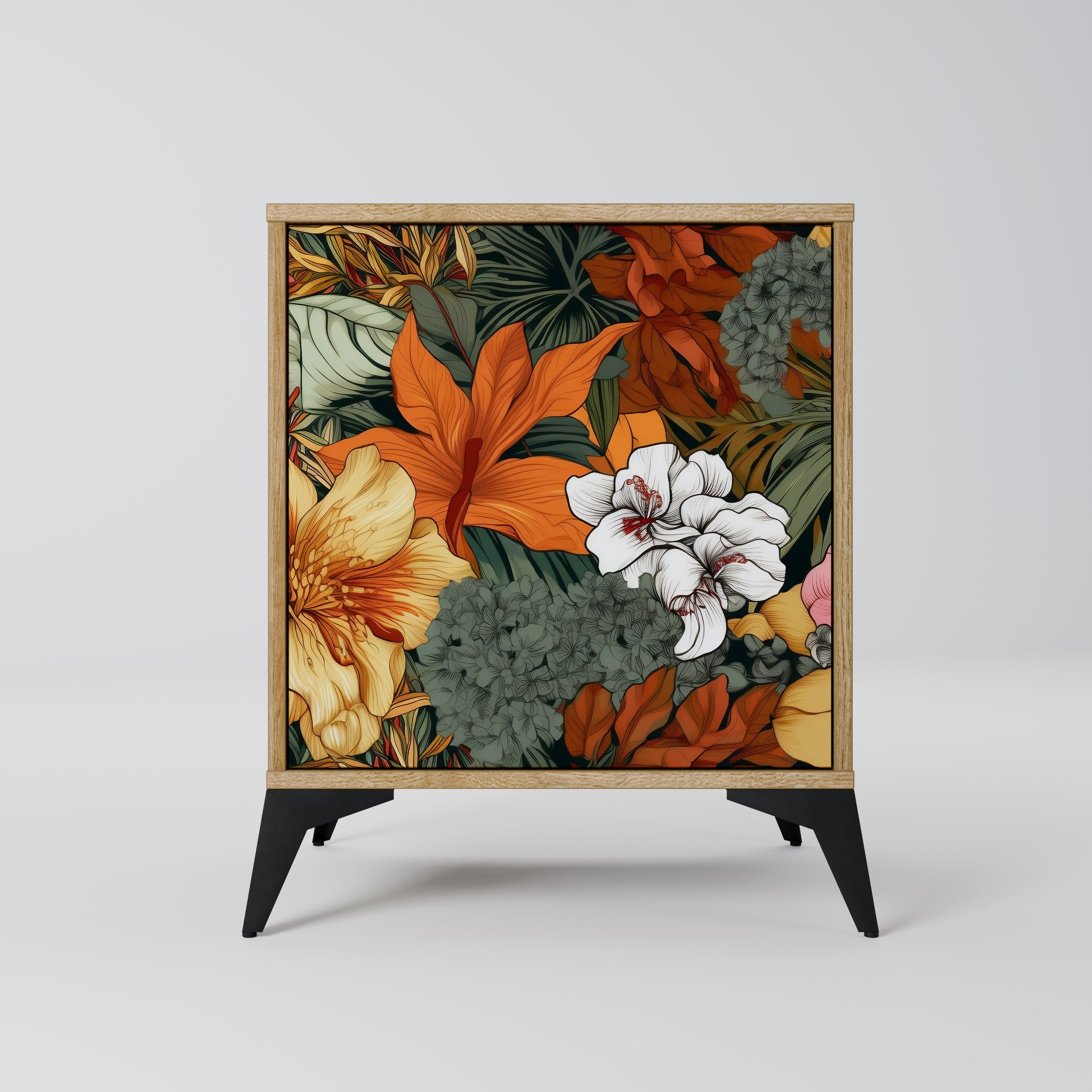 RADIANT FLORA 1-Door Sideboard in Oak Effect