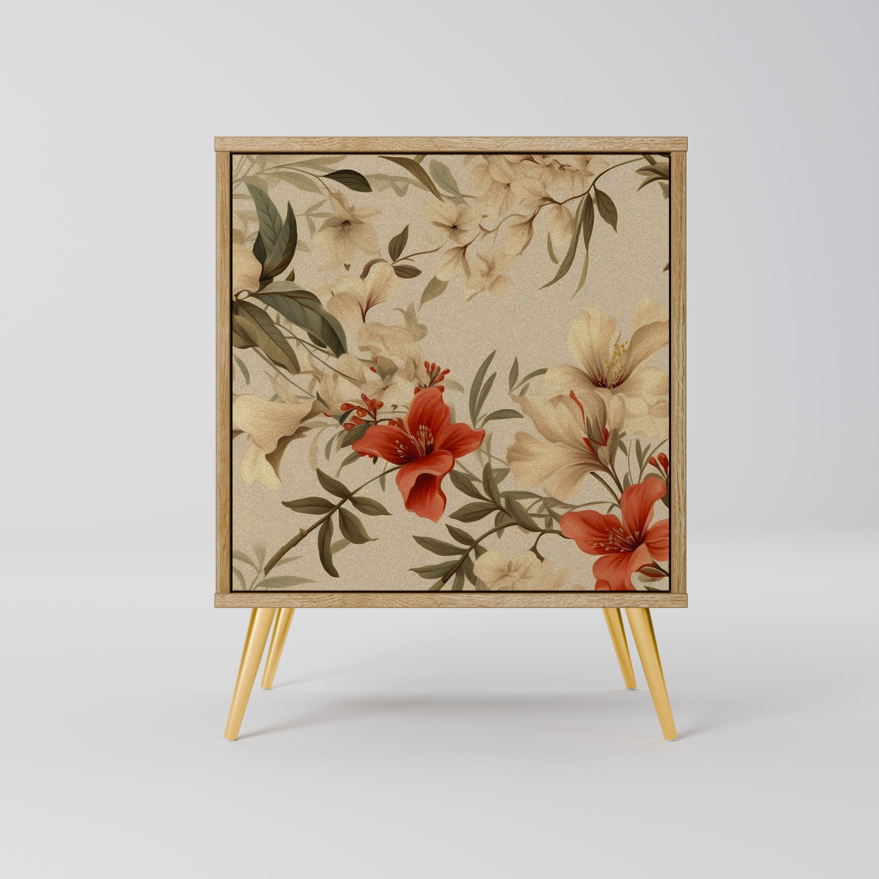 BLOOMING HARMONY 1-Door Sideboard in Oak Effect