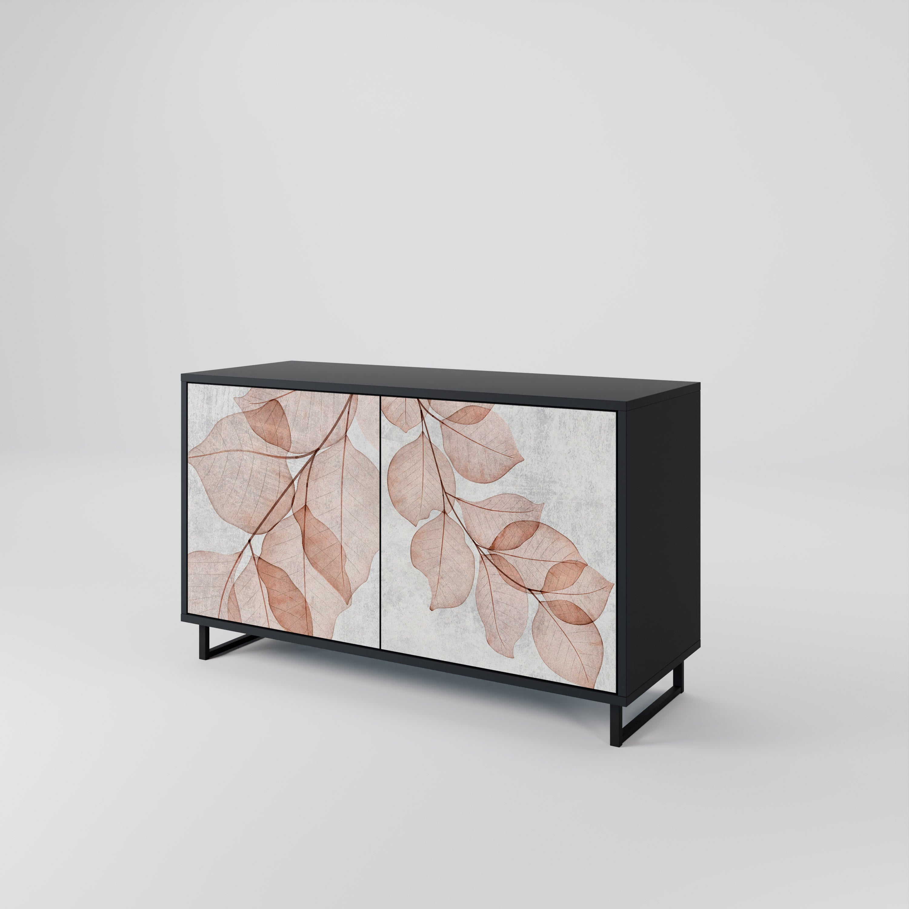 AUTUMN FRAGILITY 2-Door Sideboard in Black Finish