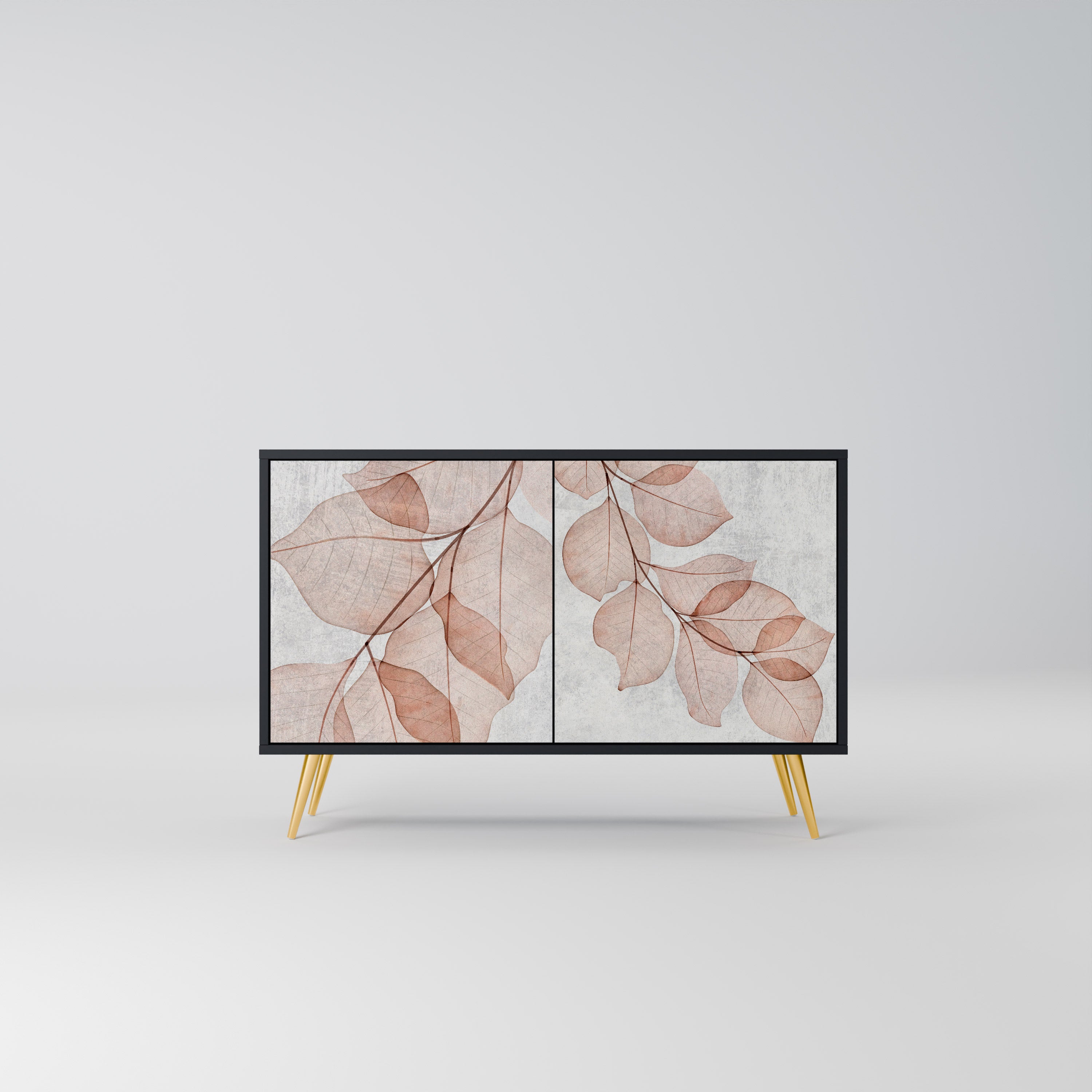 AUTUMN FRAGILITY 2-Door Sideboard in Black Finish