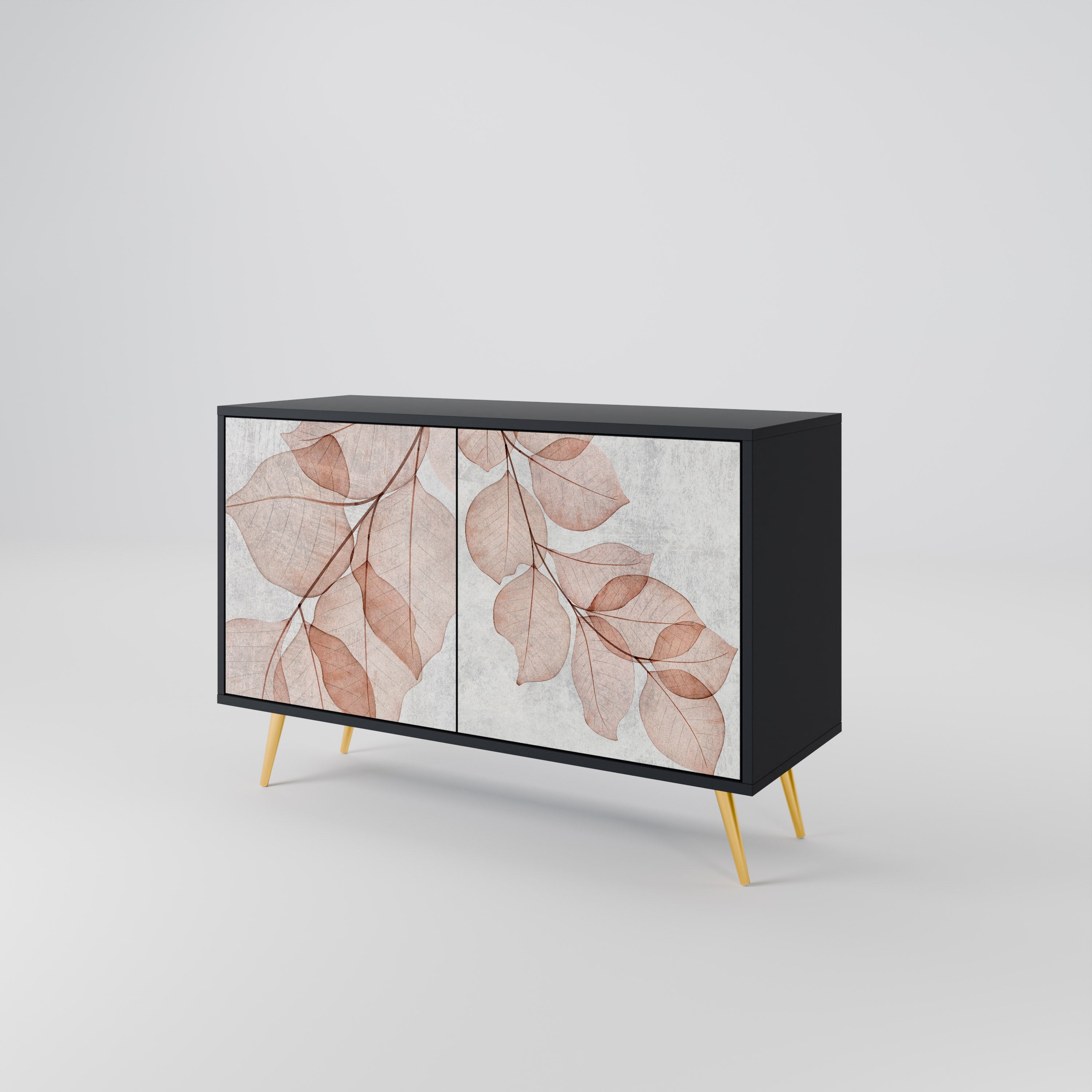 AUTUMN FRAGILITY 2-Door Sideboard in Black Finish
