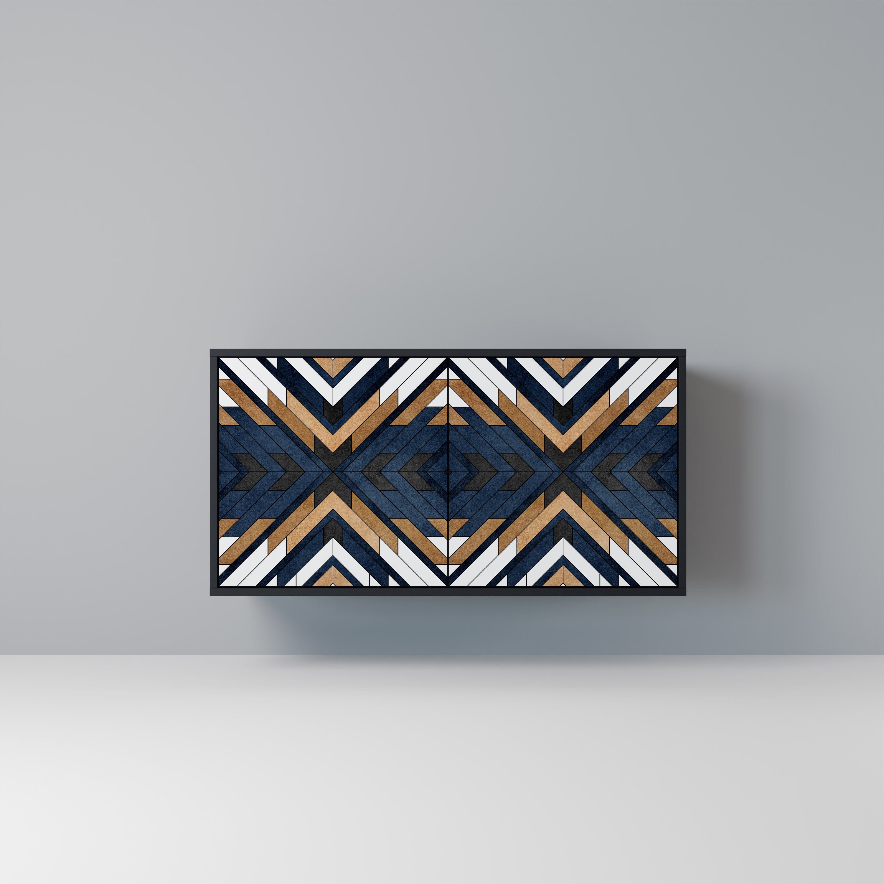 ARTFUL GEOMETRY 2-Door Sideboard in Black Finish