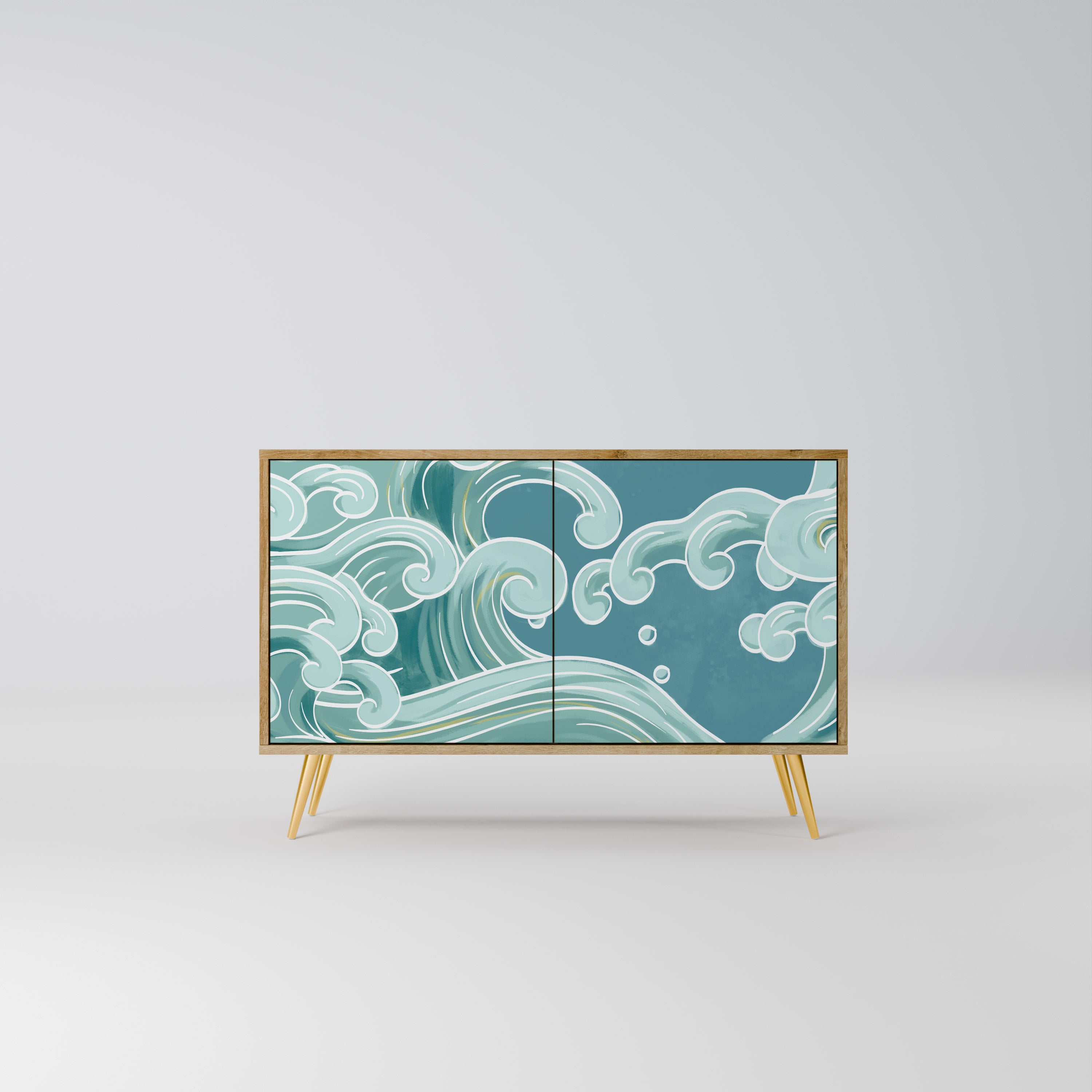 ASIAN SWAY 2-Door Sideboard in Oak Effect