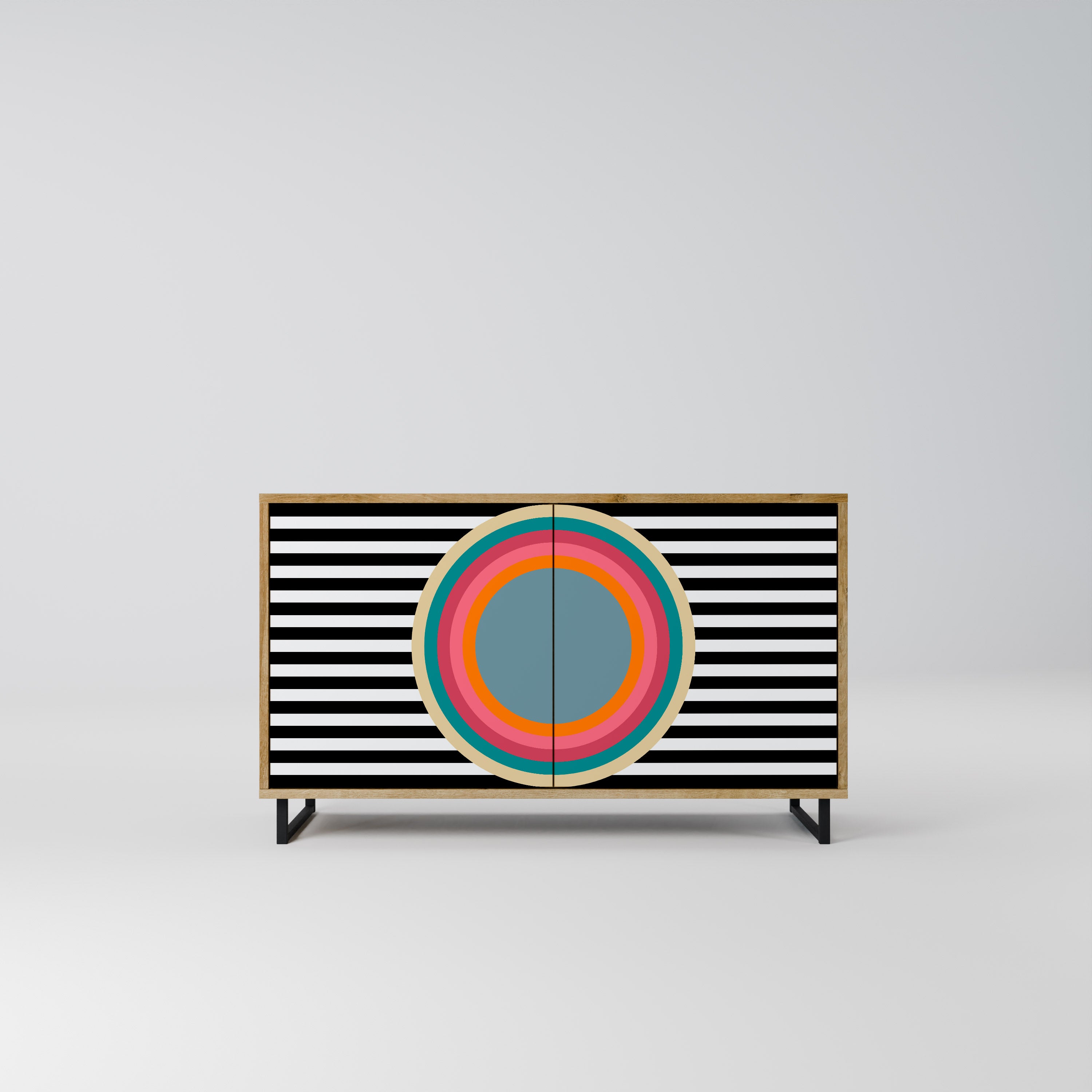 SPECTRA SHOWCASE 2-Door Sideboard in Oak Effect