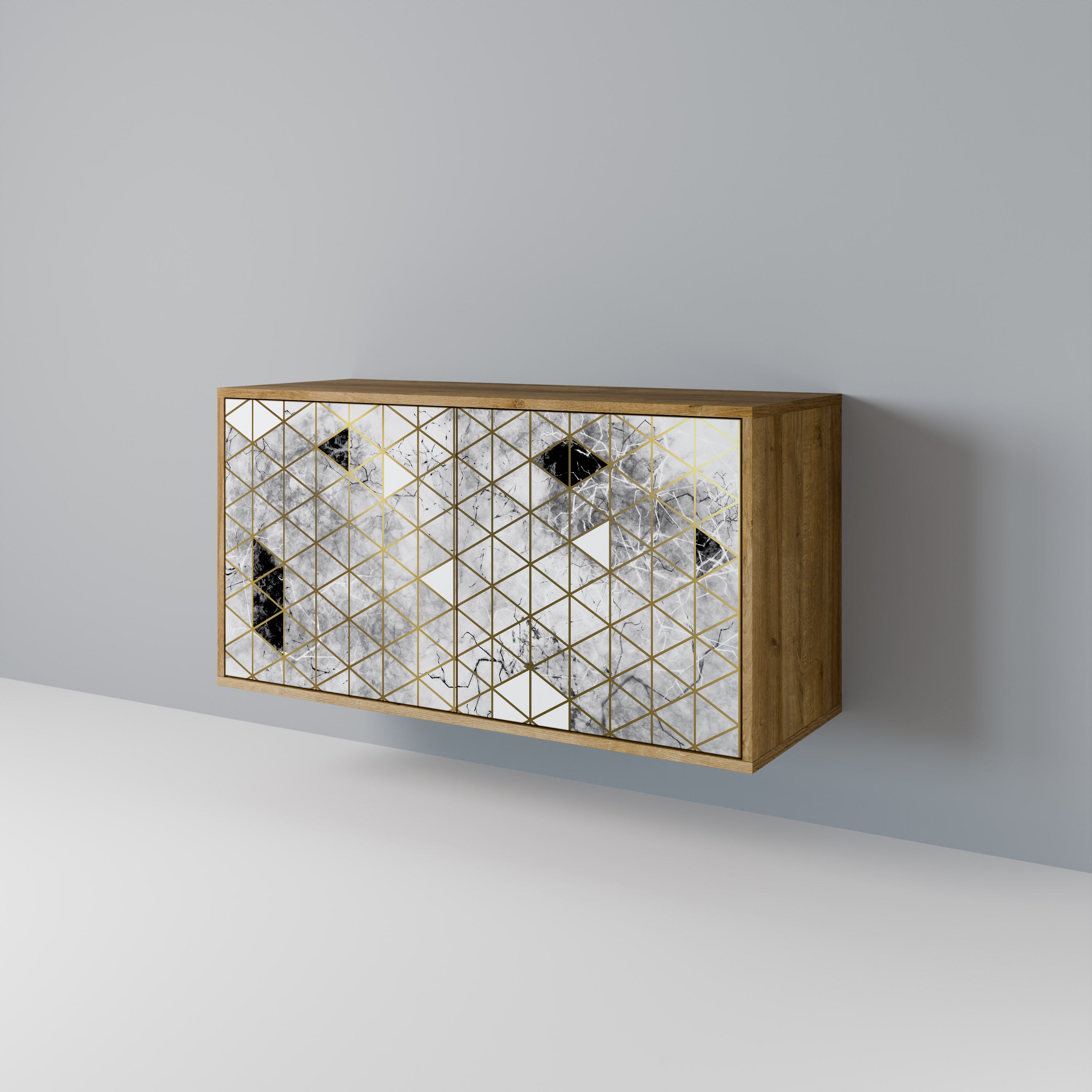 ASHEN ARIA 2-Door Sideboard in Oak Effect