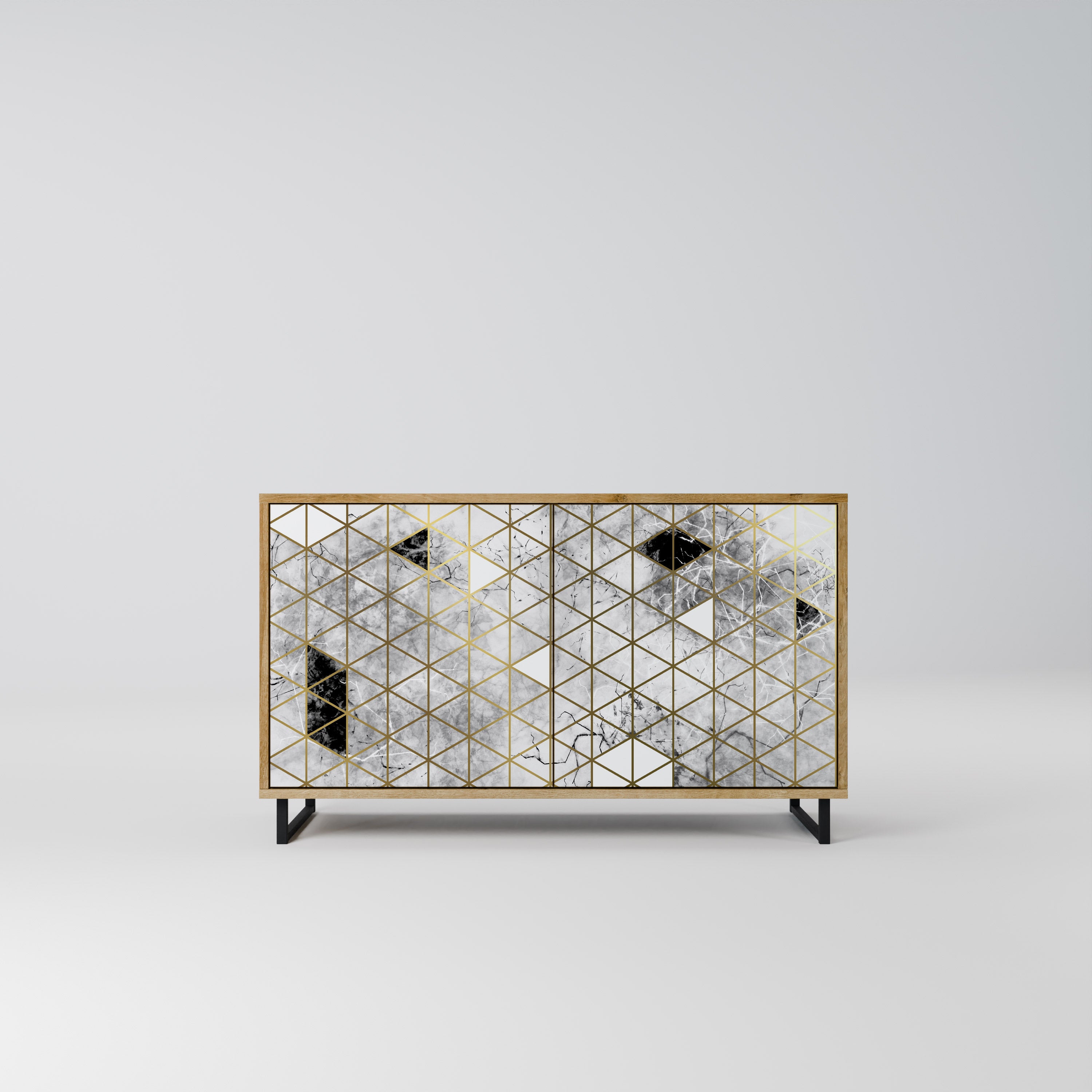 ASHEN ARIA 2-Door Sideboard in Oak Effect