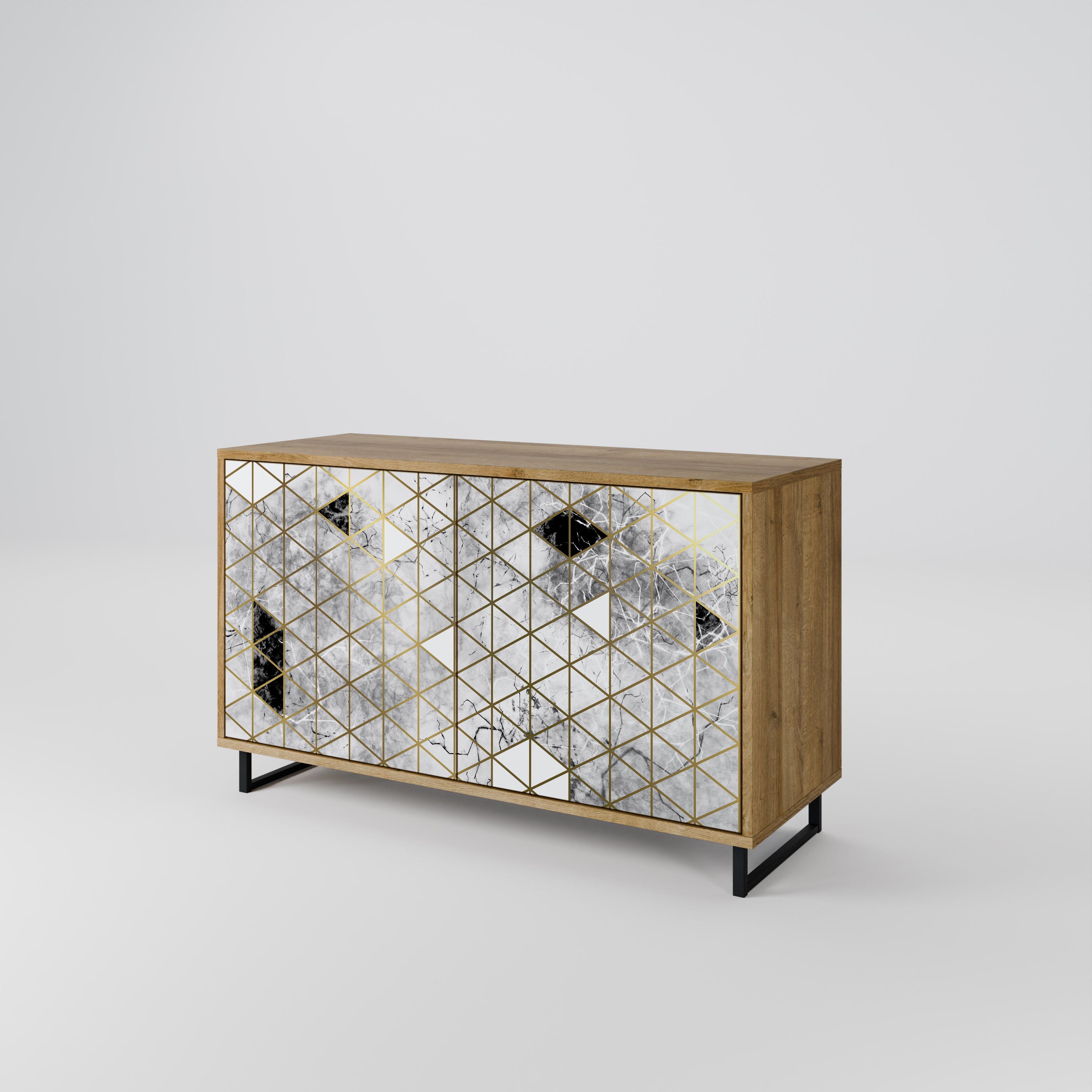 ASHEN ARIA 2-Door Sideboard in Oak Effect