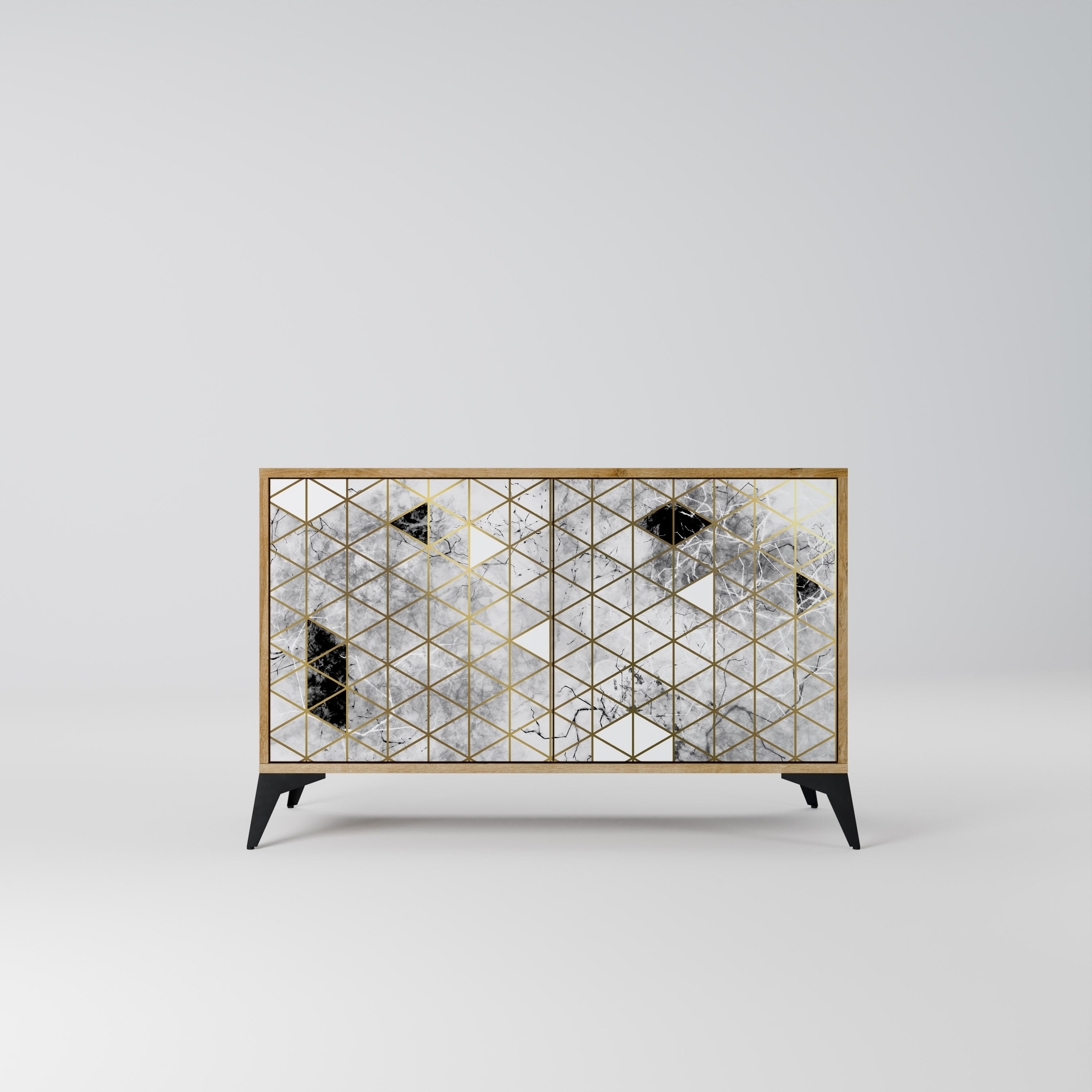 ASHEN ARIA 2-Door Sideboard in Oak Effect