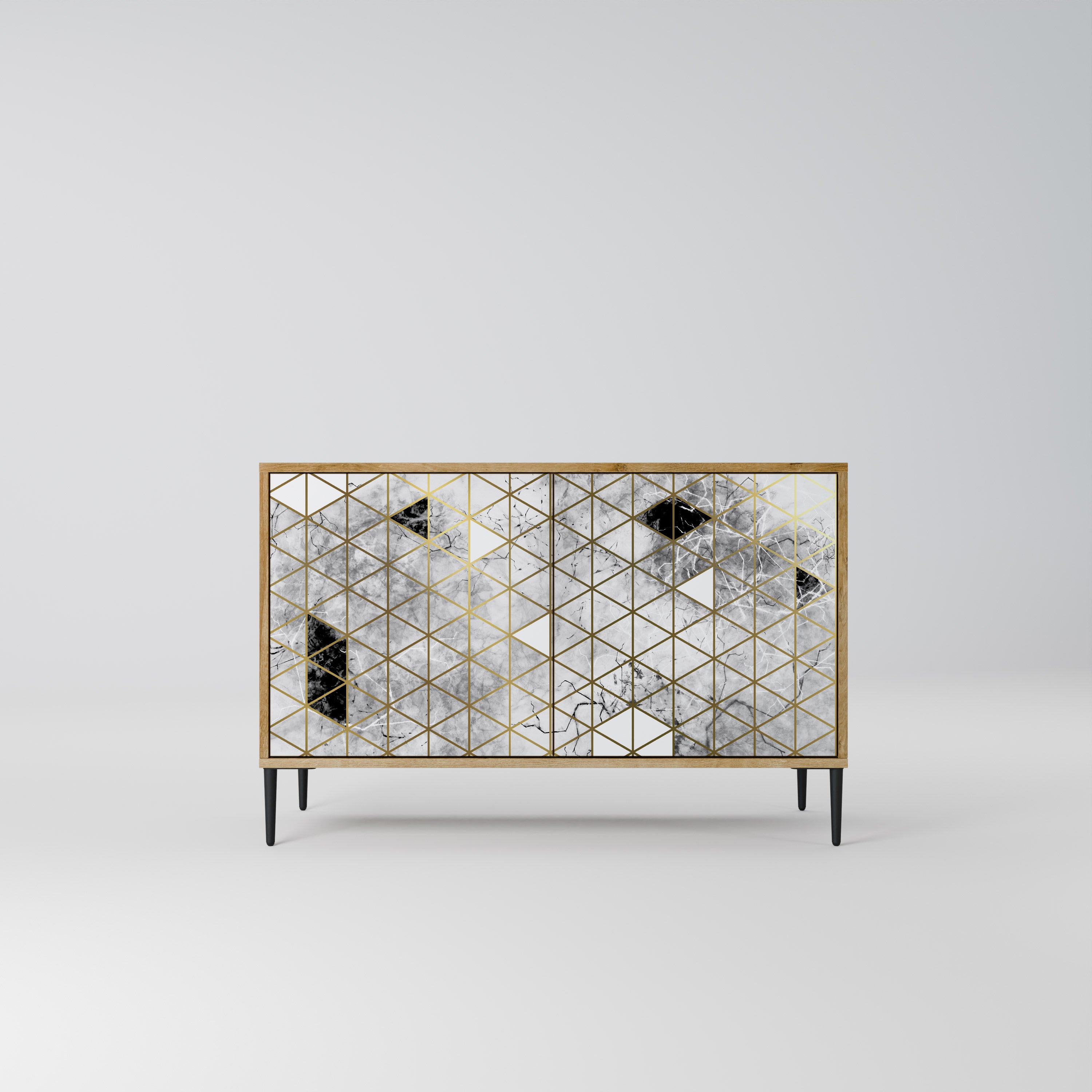 ASHEN ARIA 2-Door Sideboard in Oak Effect