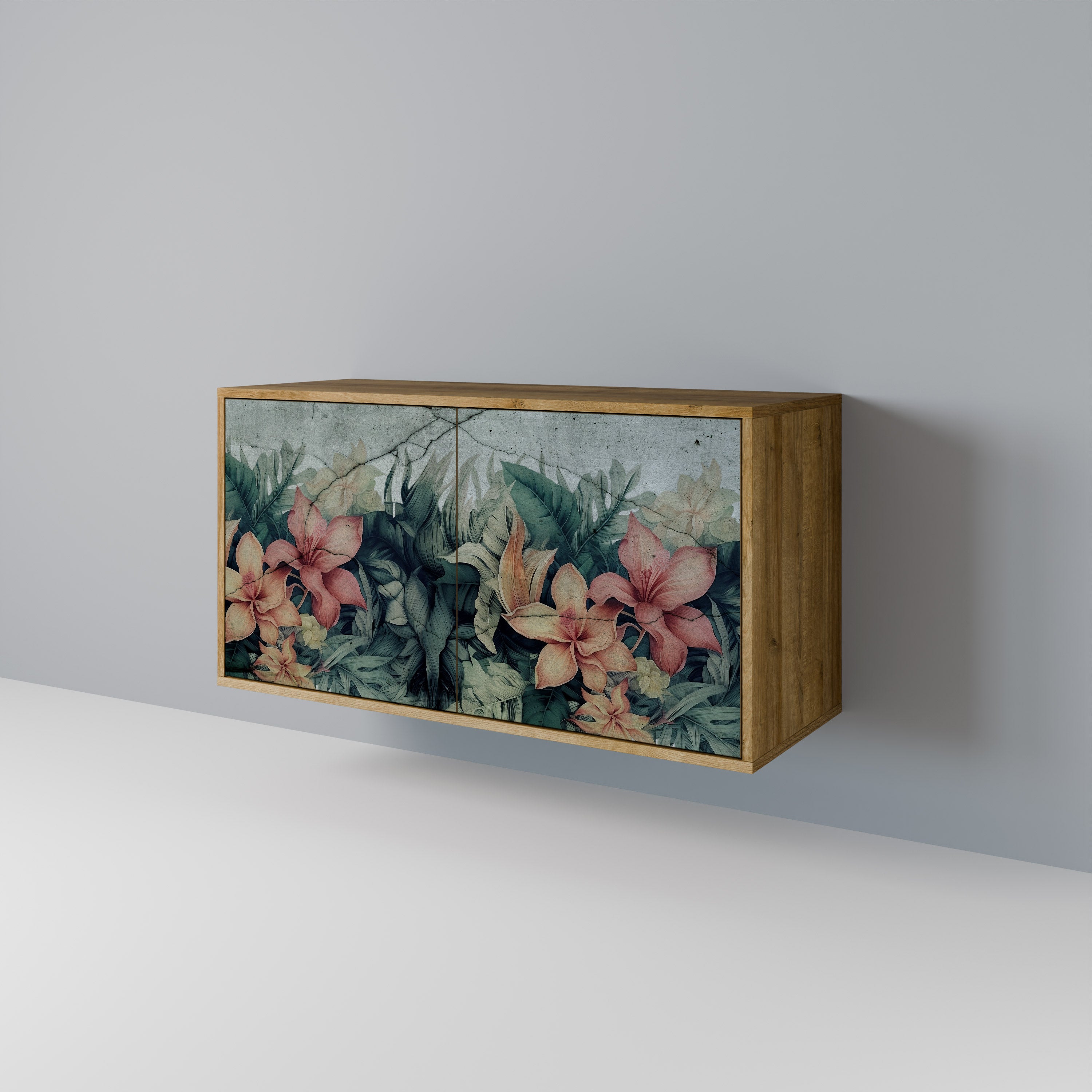 HEAVENLY BLOOM 2-Door Sideboard in Oak Effect