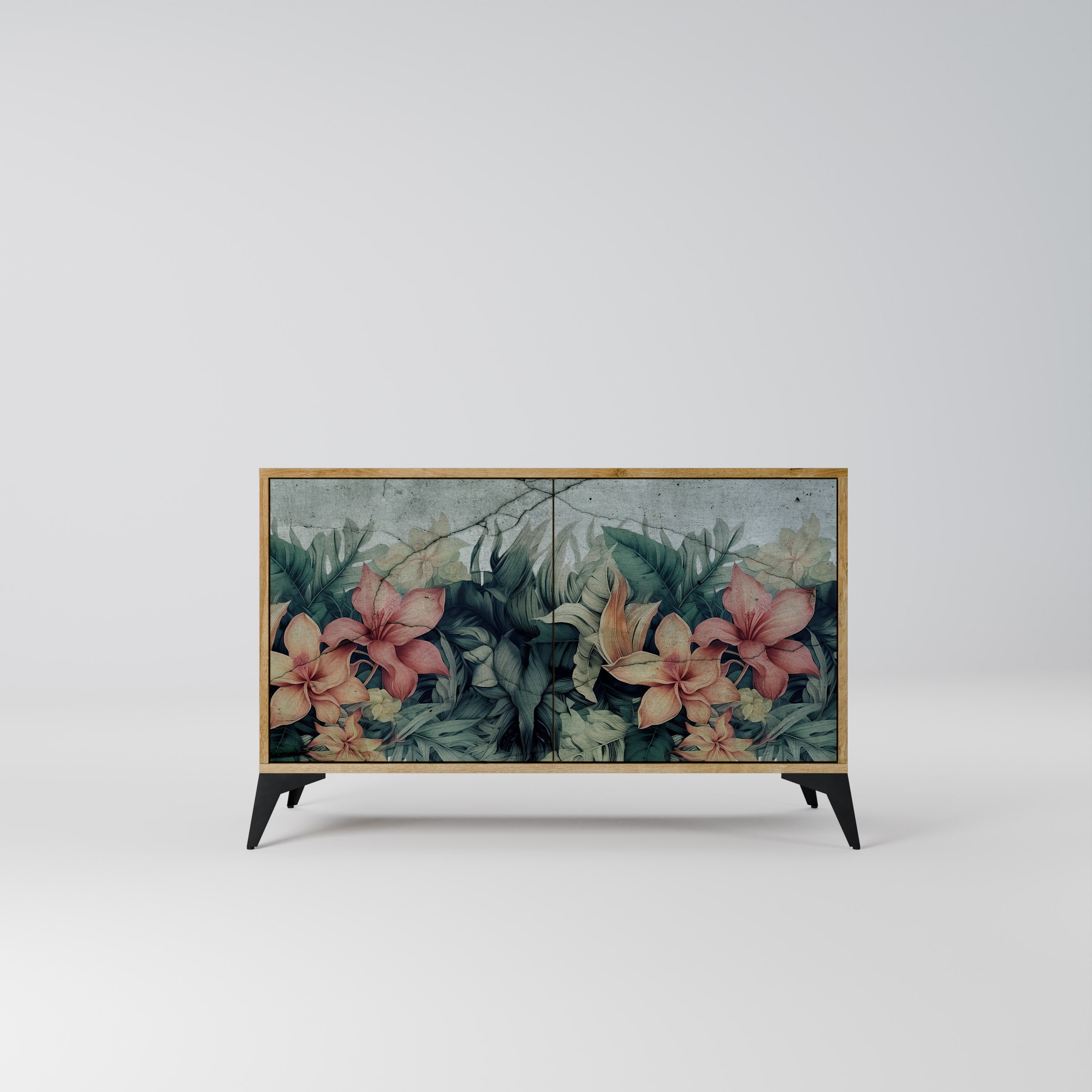 HEAVENLY BLOOM 2-Door Sideboard in Oak Effect