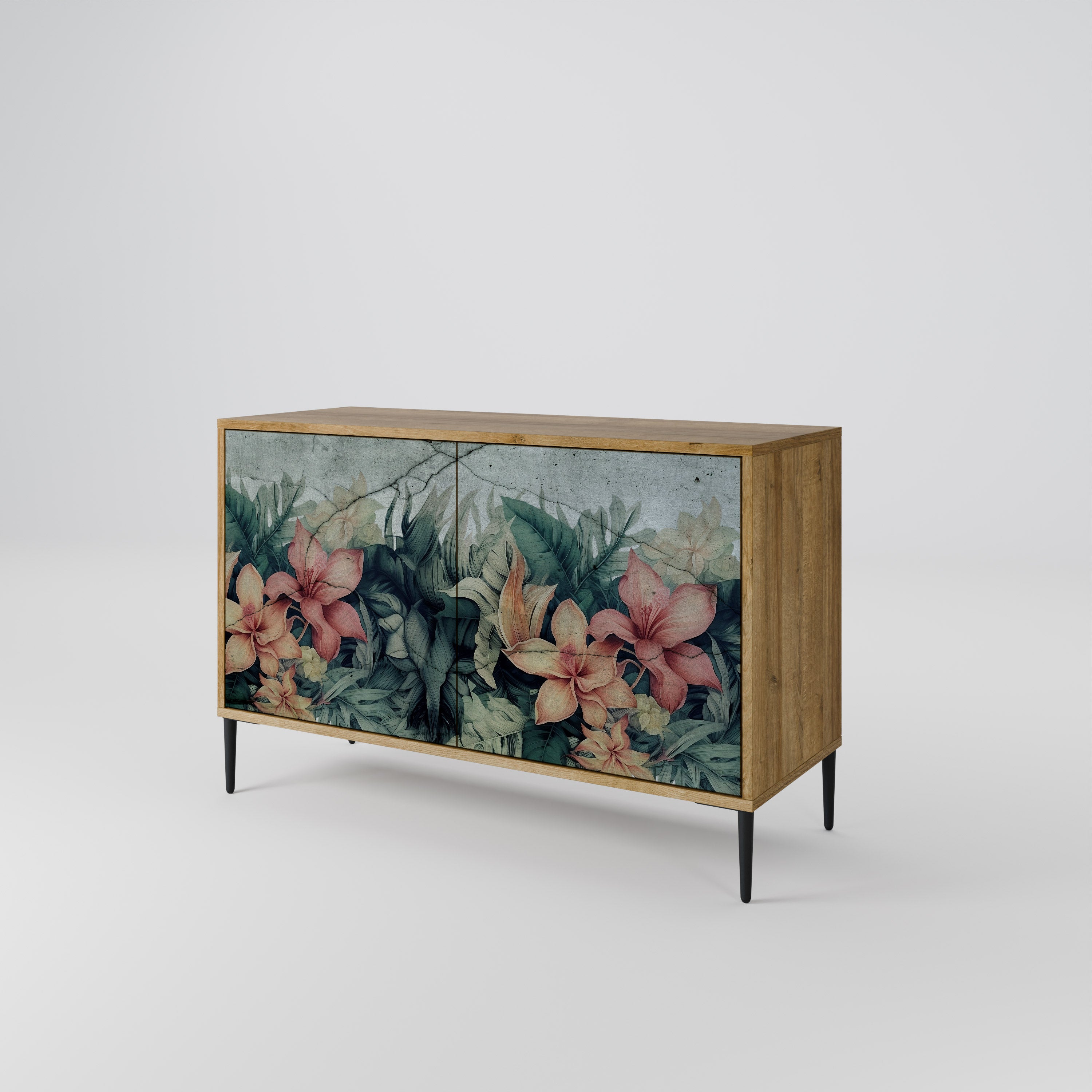 HEAVENLY BLOOM 2-Door Sideboard in Oak Effect