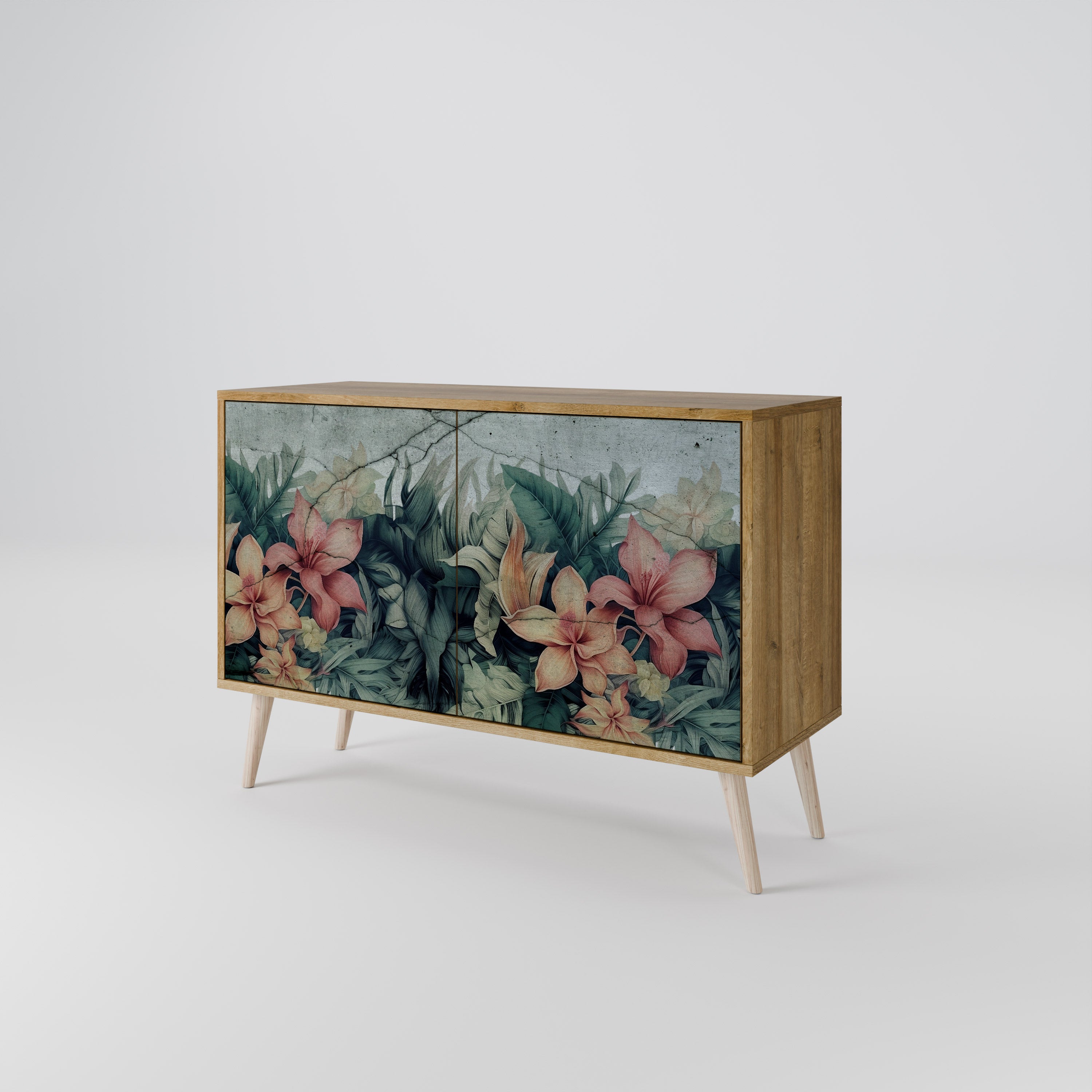 HEAVENLY BLOOM 2-Door Sideboard in Oak Effect