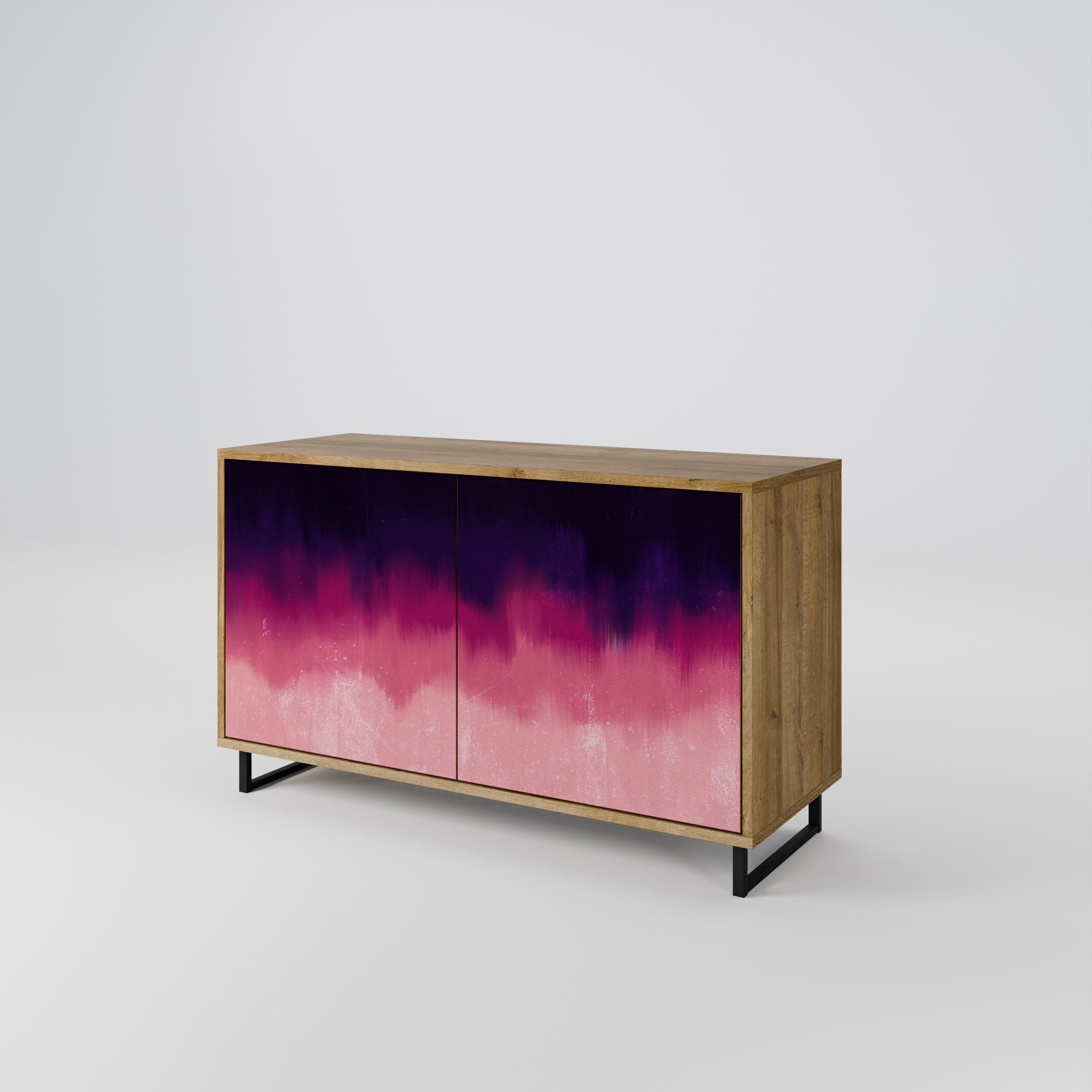 AURORA BOREALIS 2-Door Sideboard in Oak Effect