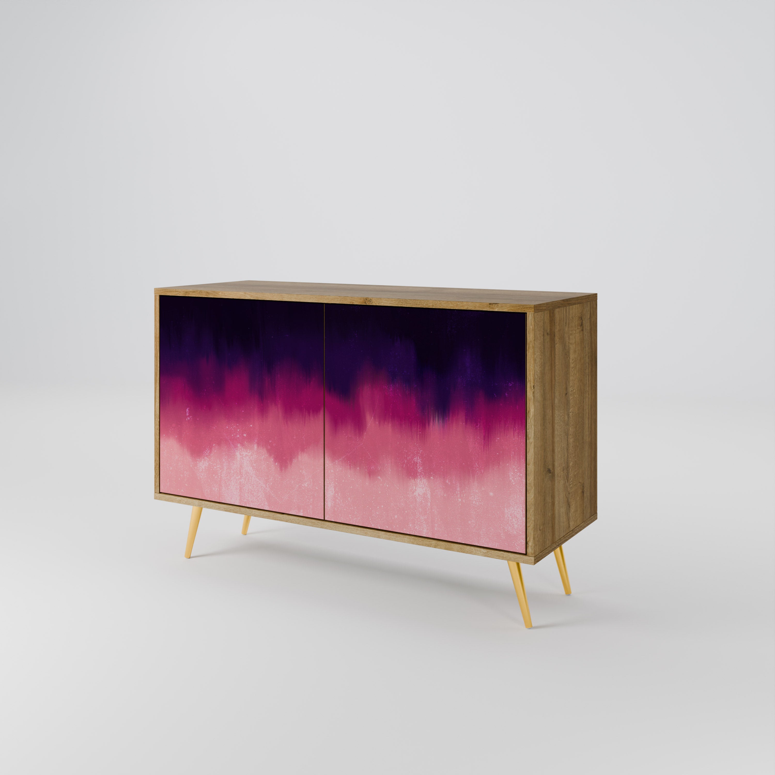 AURORA BOREALIS 2-Door Sideboard in Oak Effect