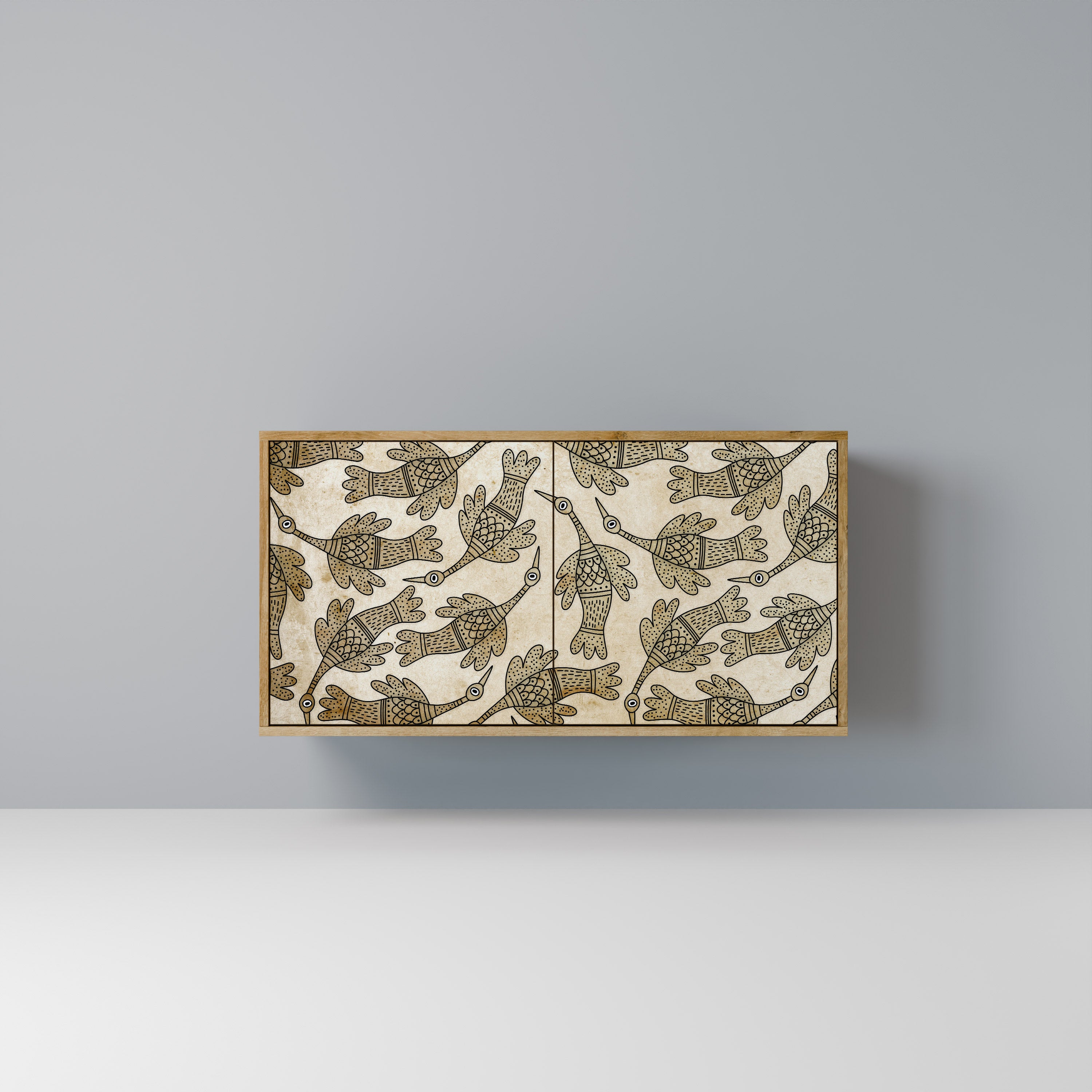 ALMONDINE SONGBIRD 2-Door Sideboard in Oak Effect
