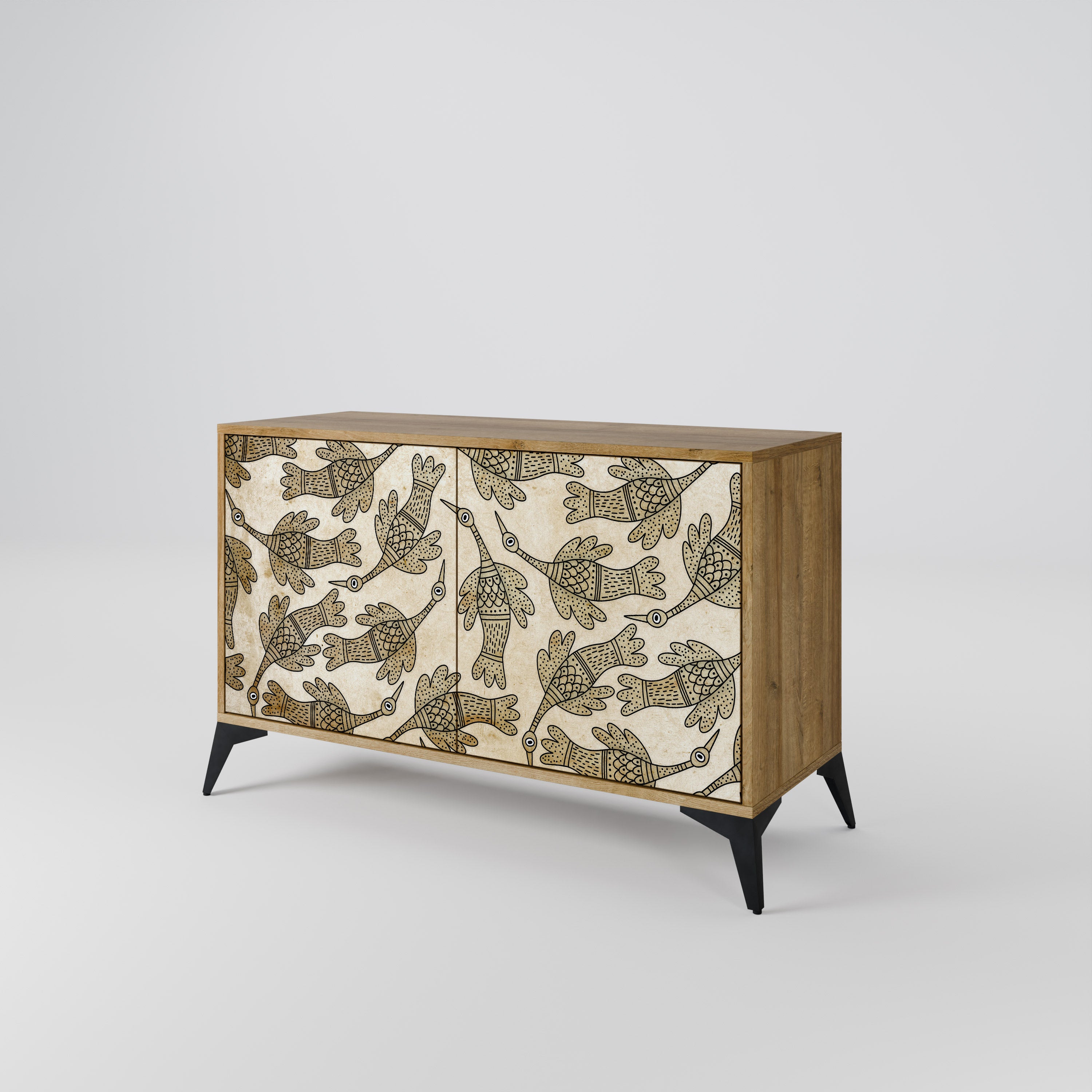 ALMONDINE SONGBIRD 2-Door Sideboard in Oak Effect