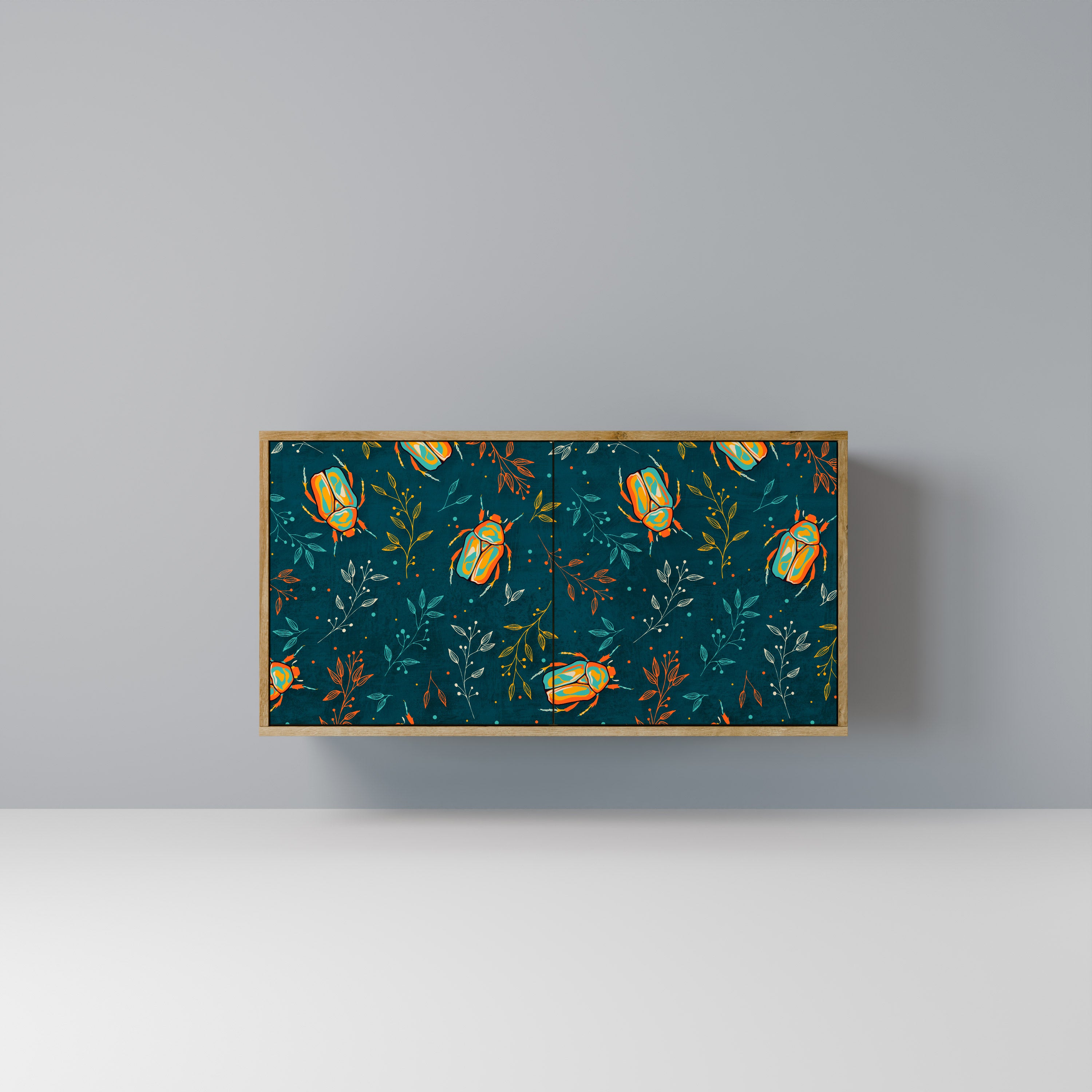 AUTUMN INSECTS 2-Door Sideboard in Oak Effect