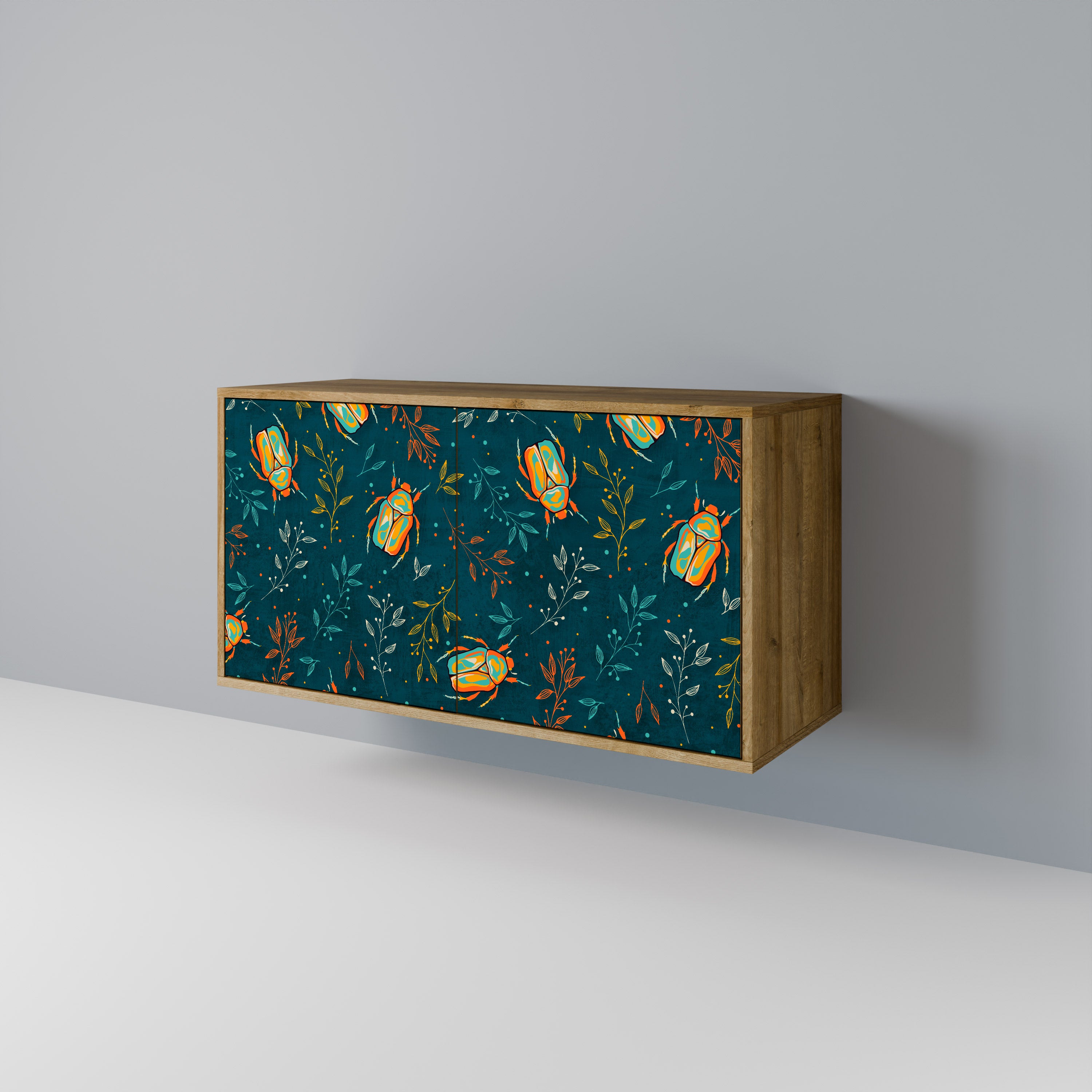 AUTUMN INSECTS 2-Door Sideboard in Oak Effect
