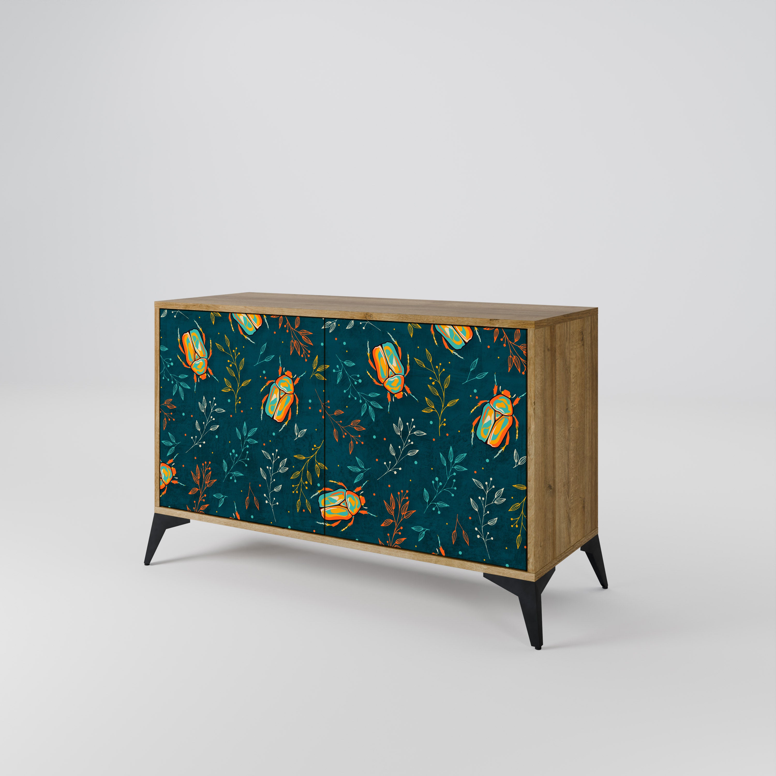 AUTUMN INSECTS 2-Door Sideboard in Oak Effect