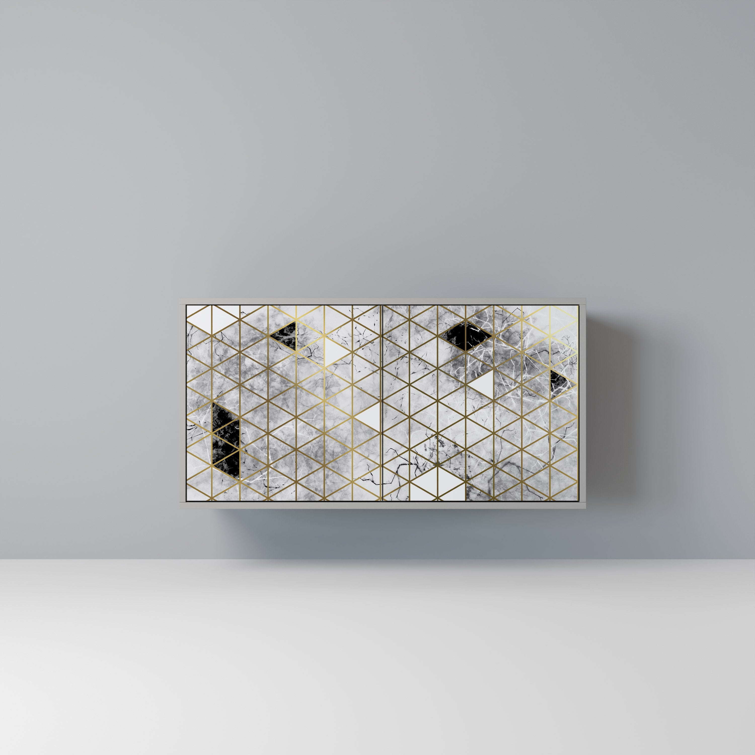 ASHEN ARIA 2-Door Sideboard in Grey Finish