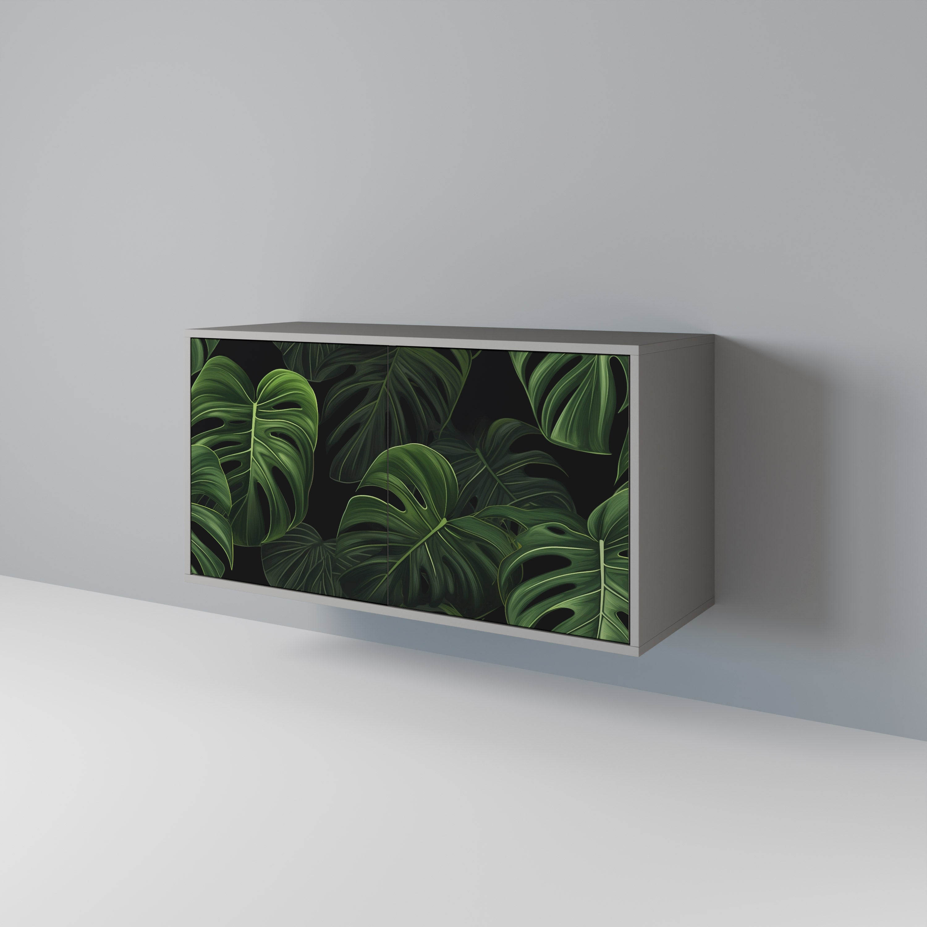 Aparador INFINITE MONSTERA de 2 puertas en acabado gris