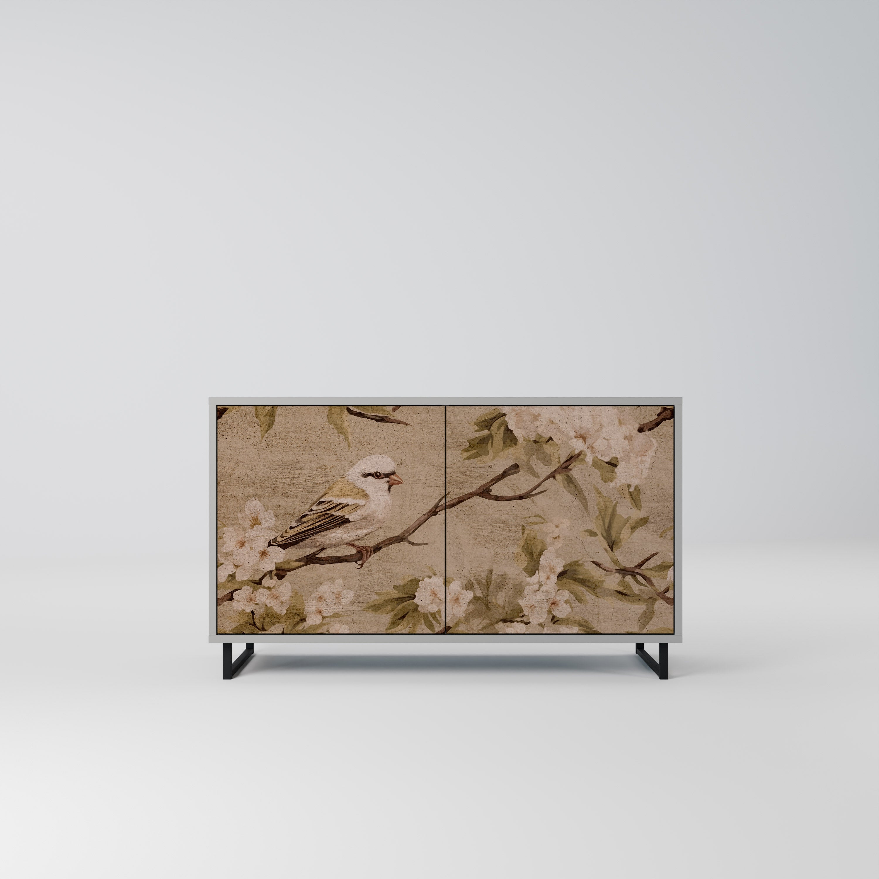 Aparador PETAL DISTINGUISH de 2 puertas en acabado gris