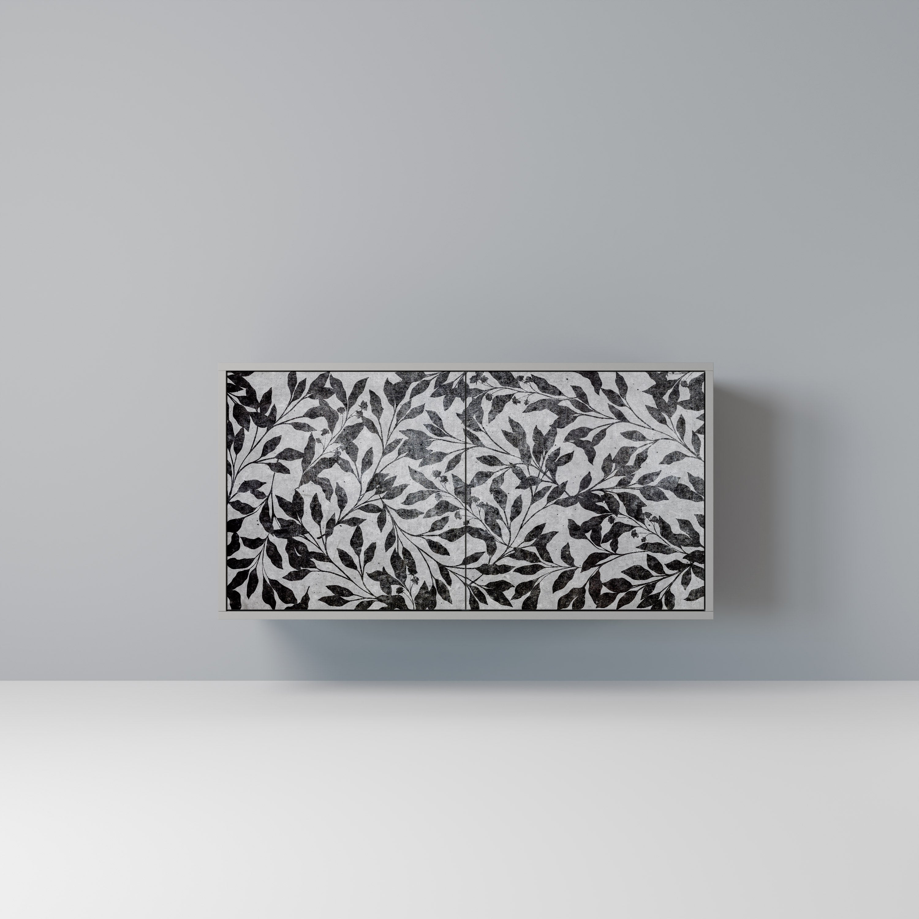 Aparador CHARCOAL SPROUT de 2 puertas en acabado gris