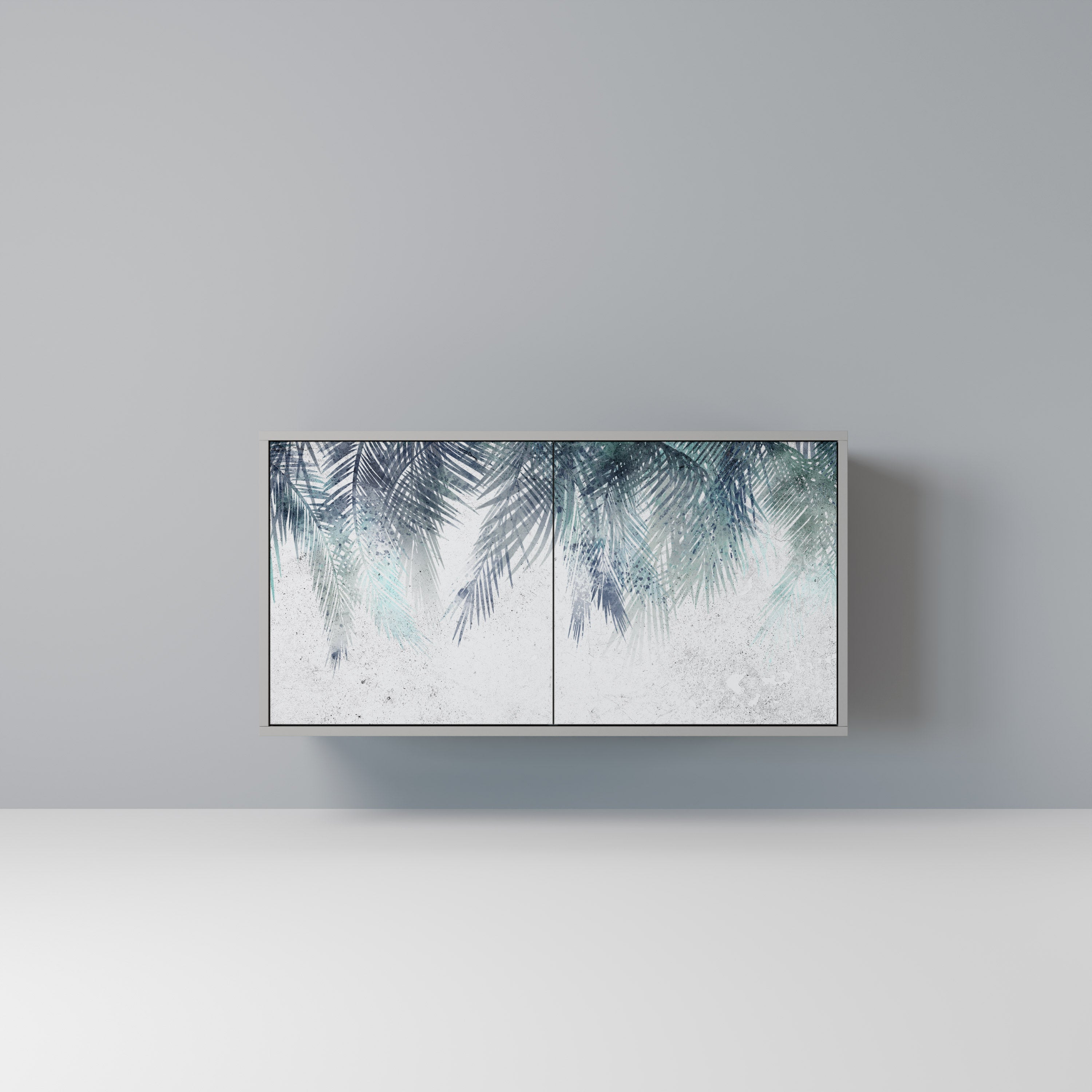 Aparador PALM VEIL de 2 puertas en acabado gris