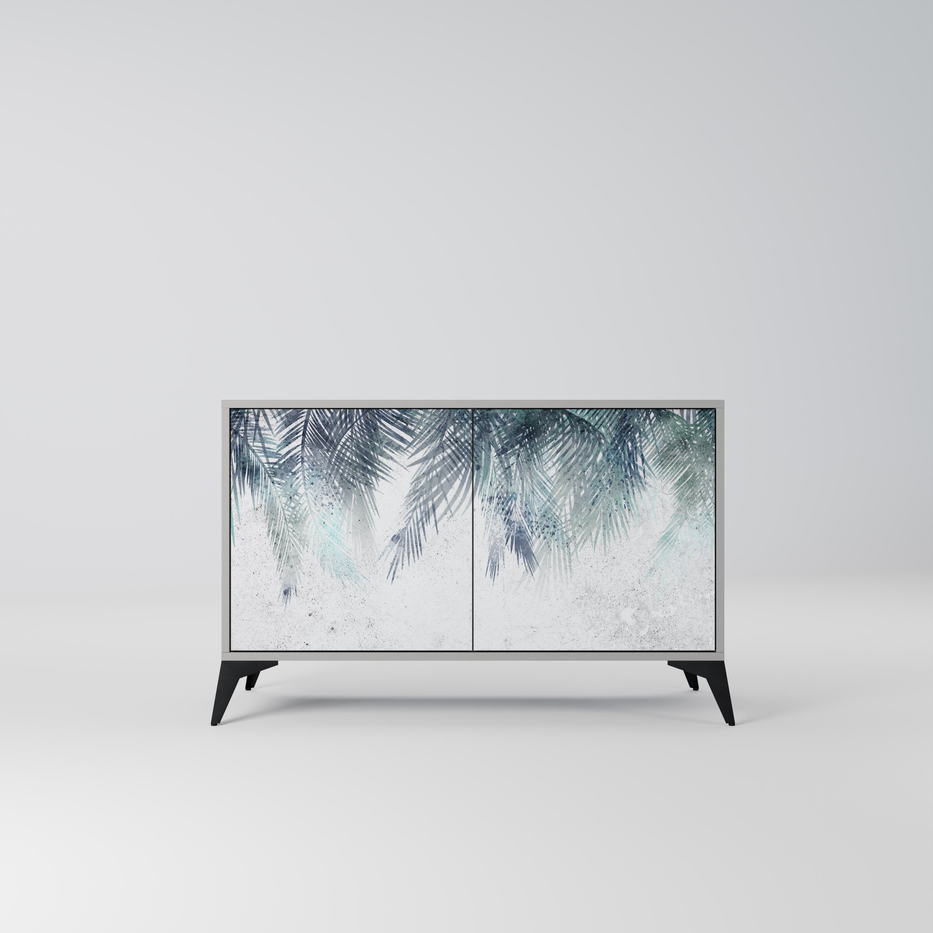 Aparador PALM VEIL de 2 puertas en acabado gris