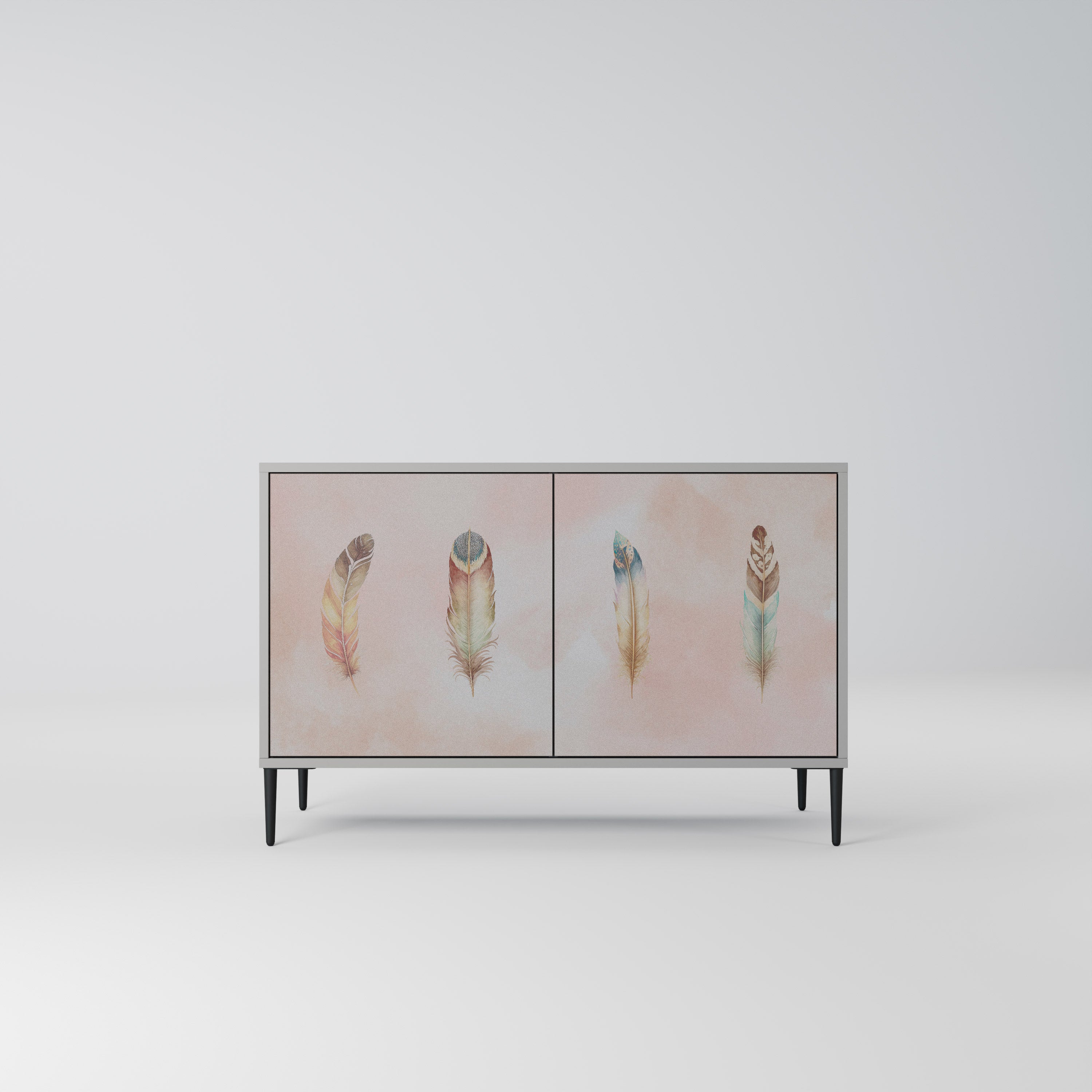 Aparador de 2 puertas THE DELIQUESCE en acabado gris