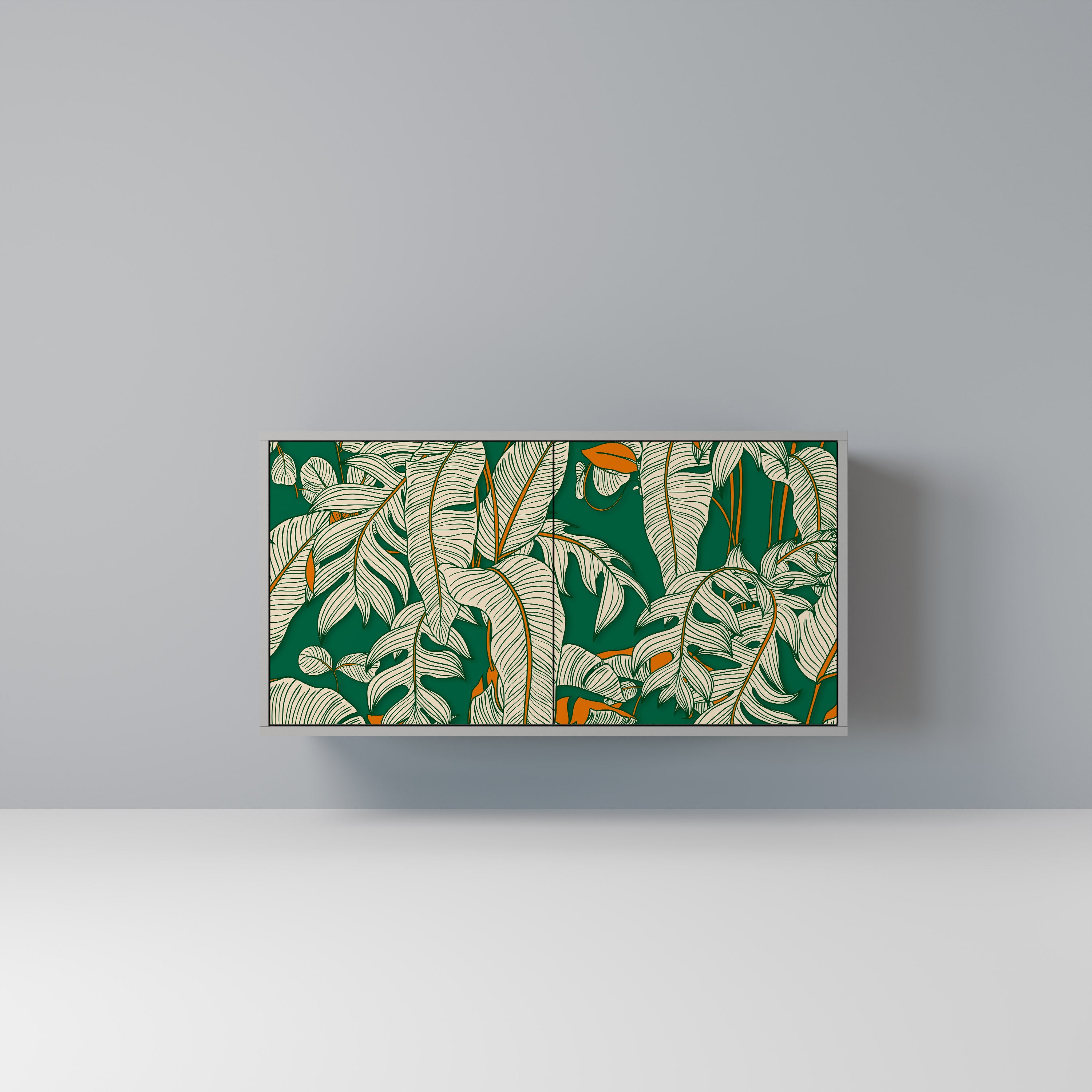 Aparador de 2 puertas VERDANT PLEASURES en acabado gris