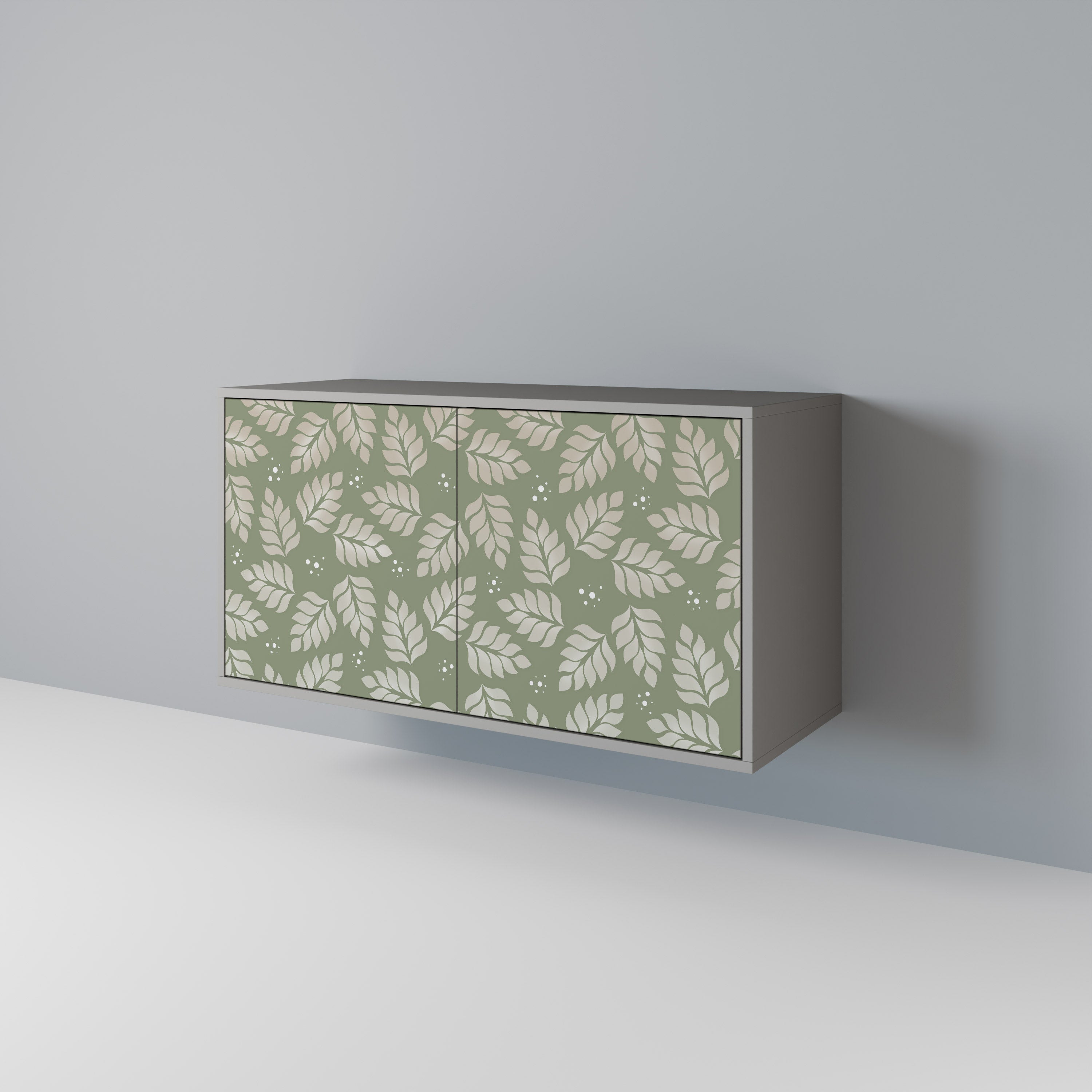 Aparador de 2 puertas LEAVES ON GREEN en acabado gris