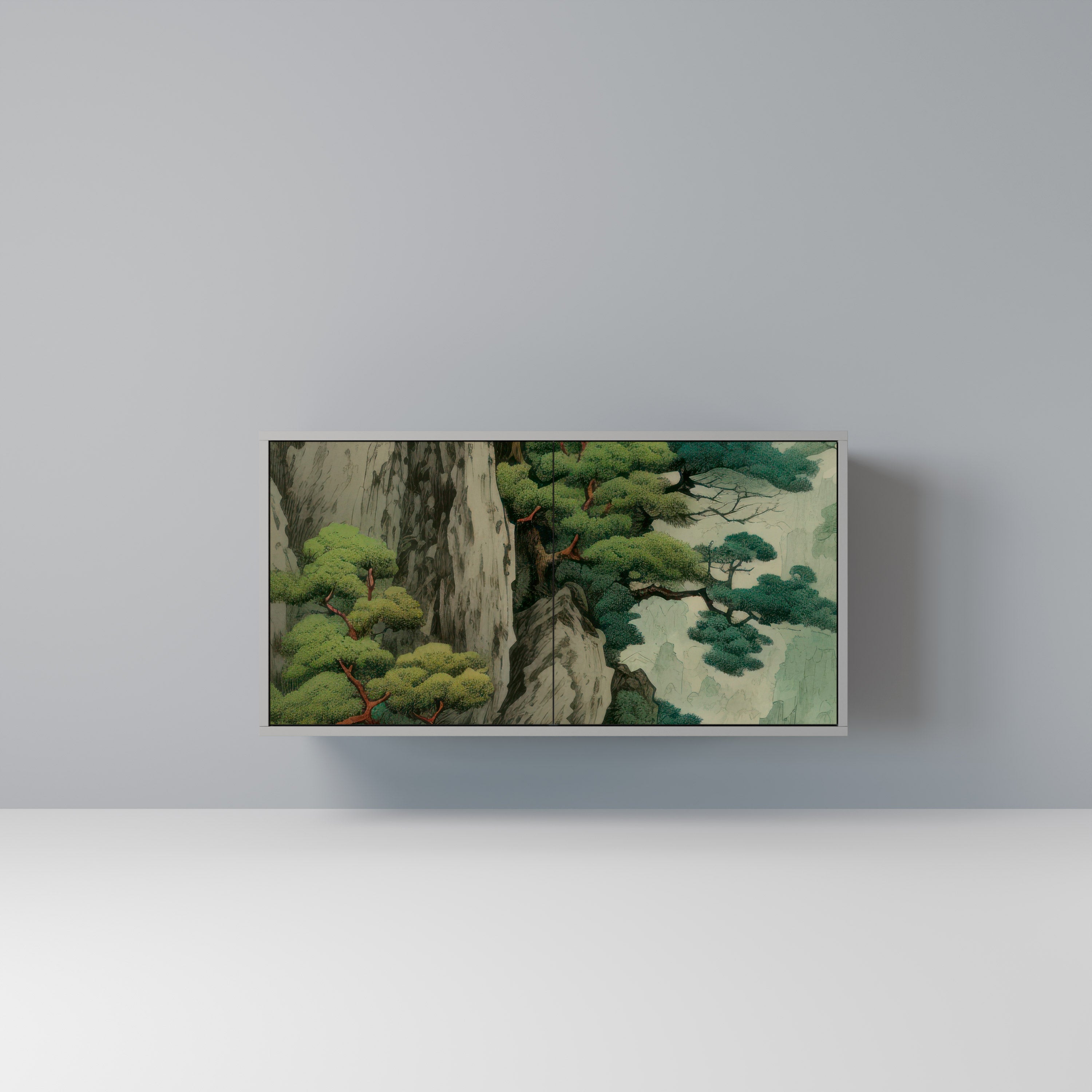 Aparador VERDURE ABYSS de 2 puertas en acabado gris