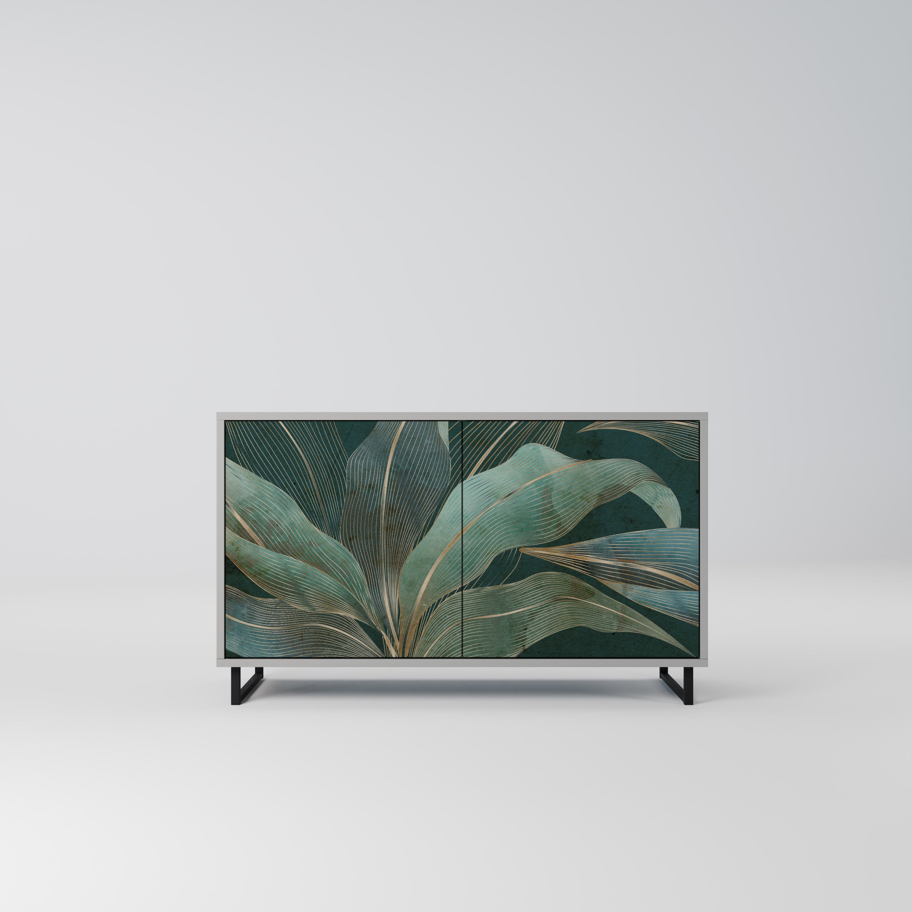 Aparador ROYAL GREEN de 2 puertas en acabado gris